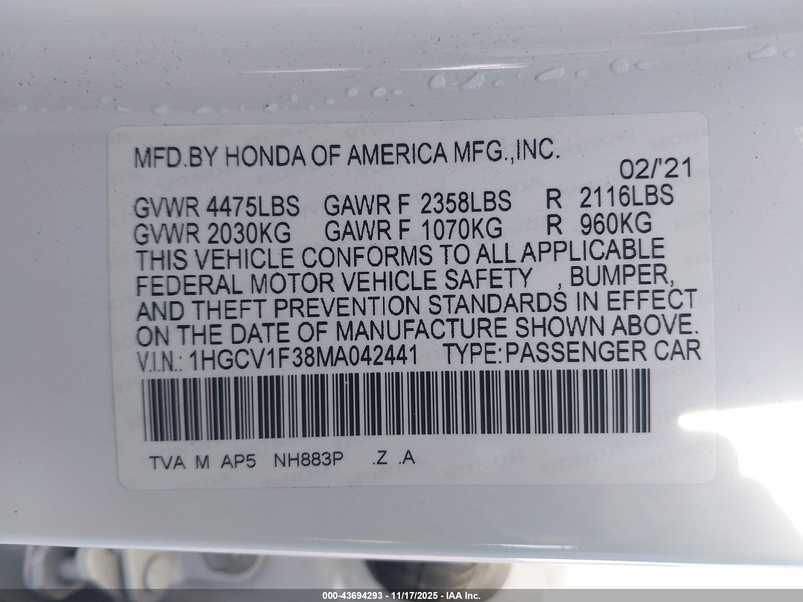 HONDA ACCORD image 9