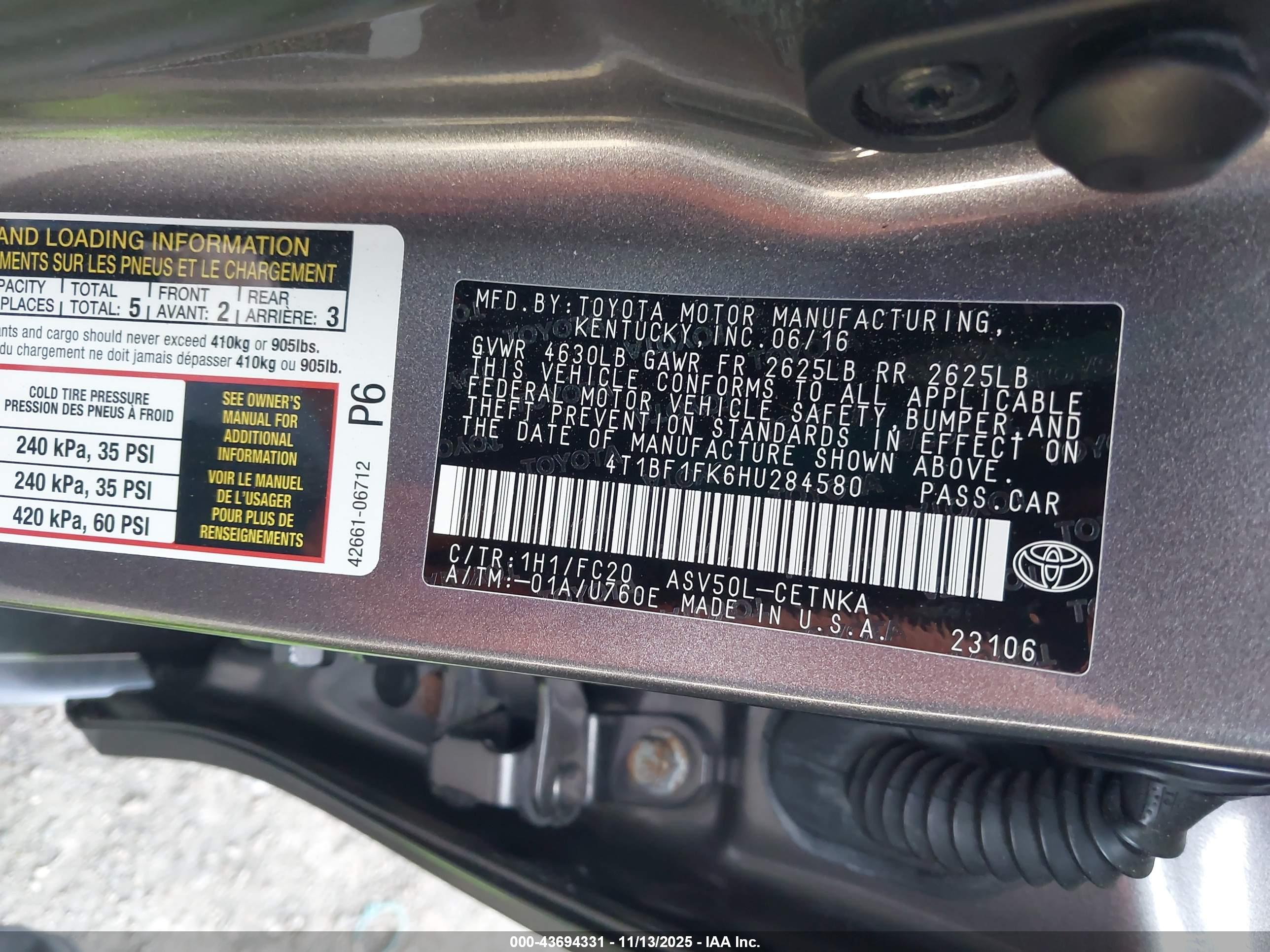 TOYOTA CAMRY image 9