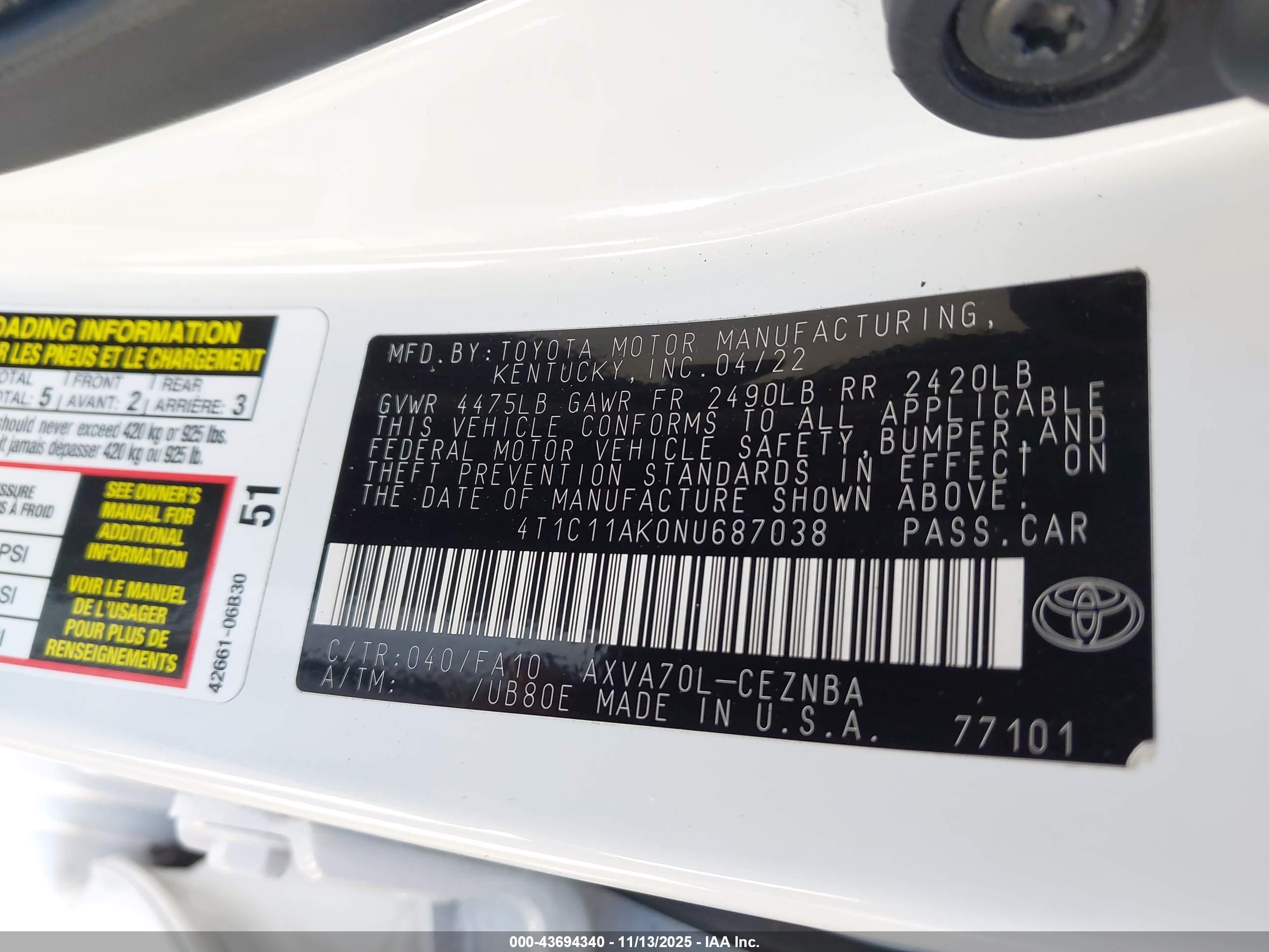 TOYOTA CAMRY image 9