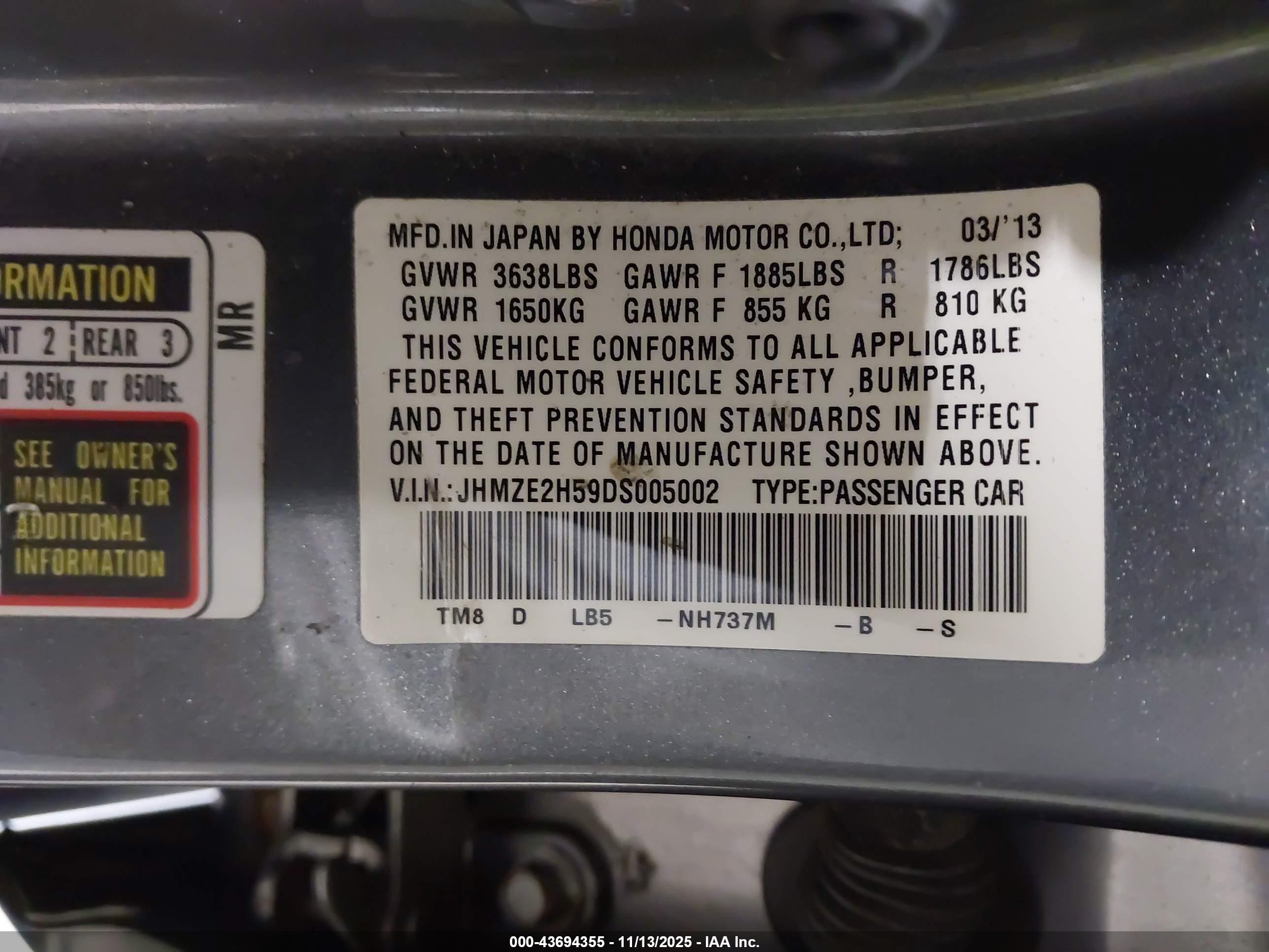 HONDA INSIGHT image 9