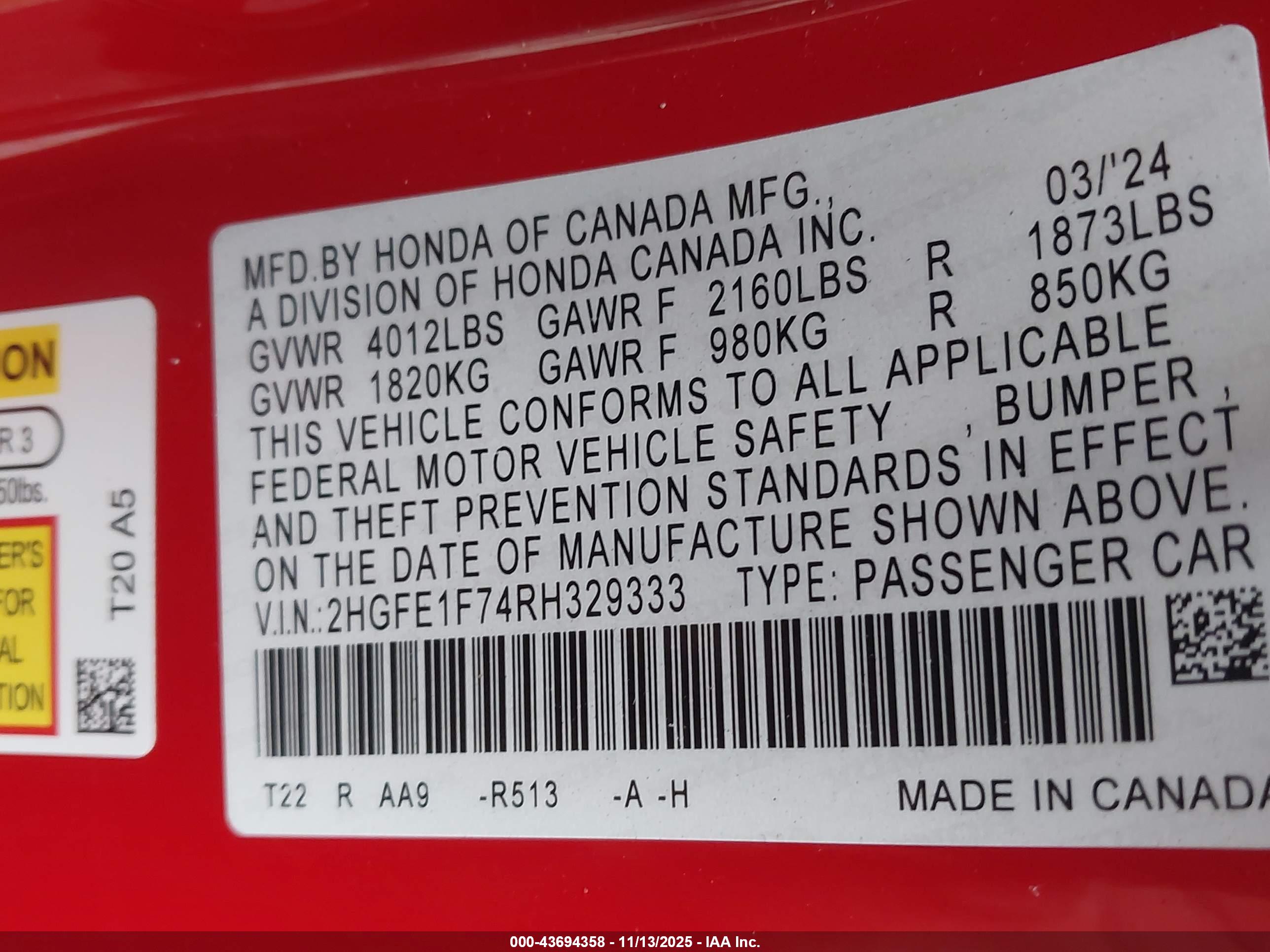 HONDA CIVIC image 9