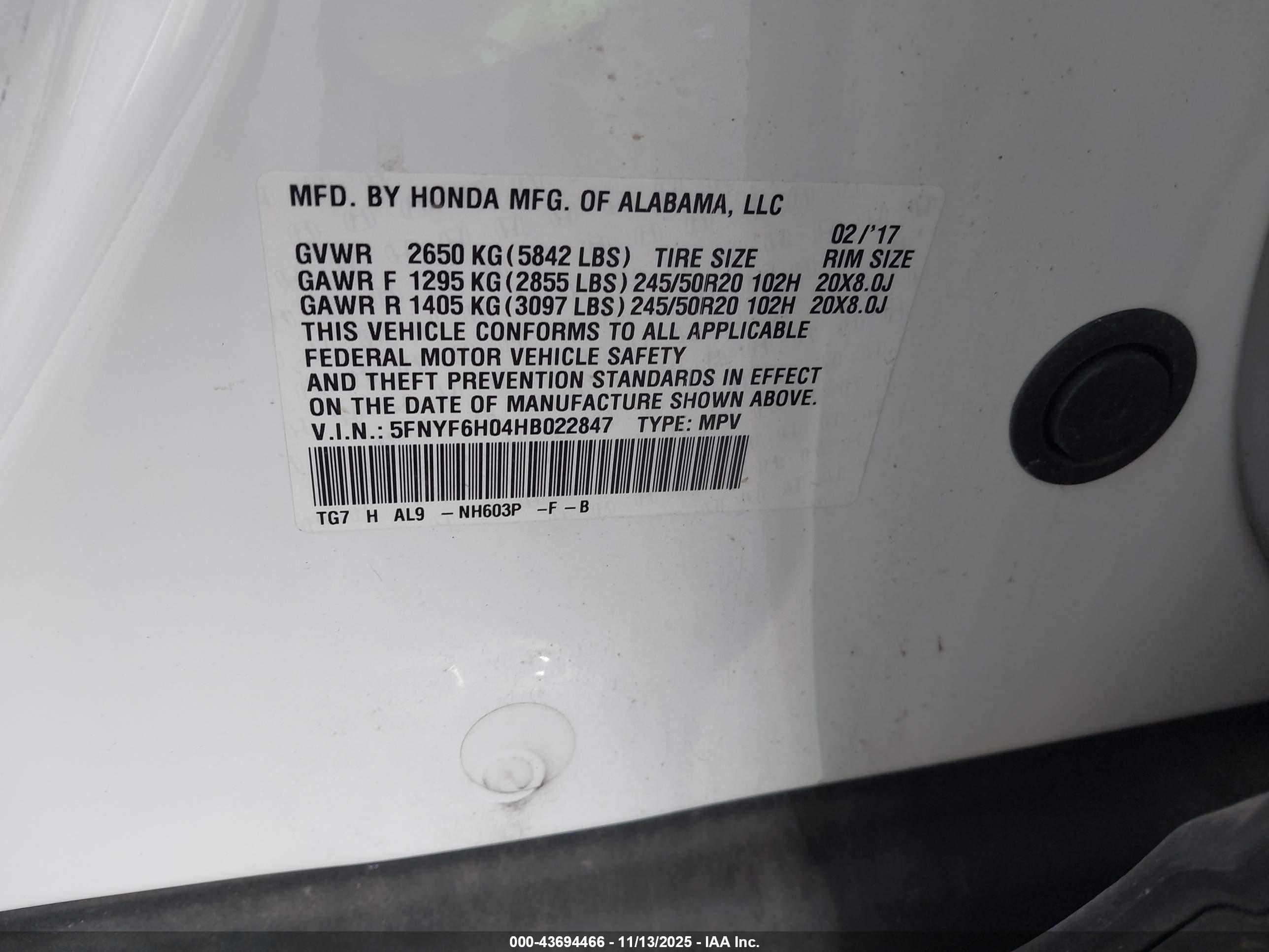 HONDA PILOT image 9