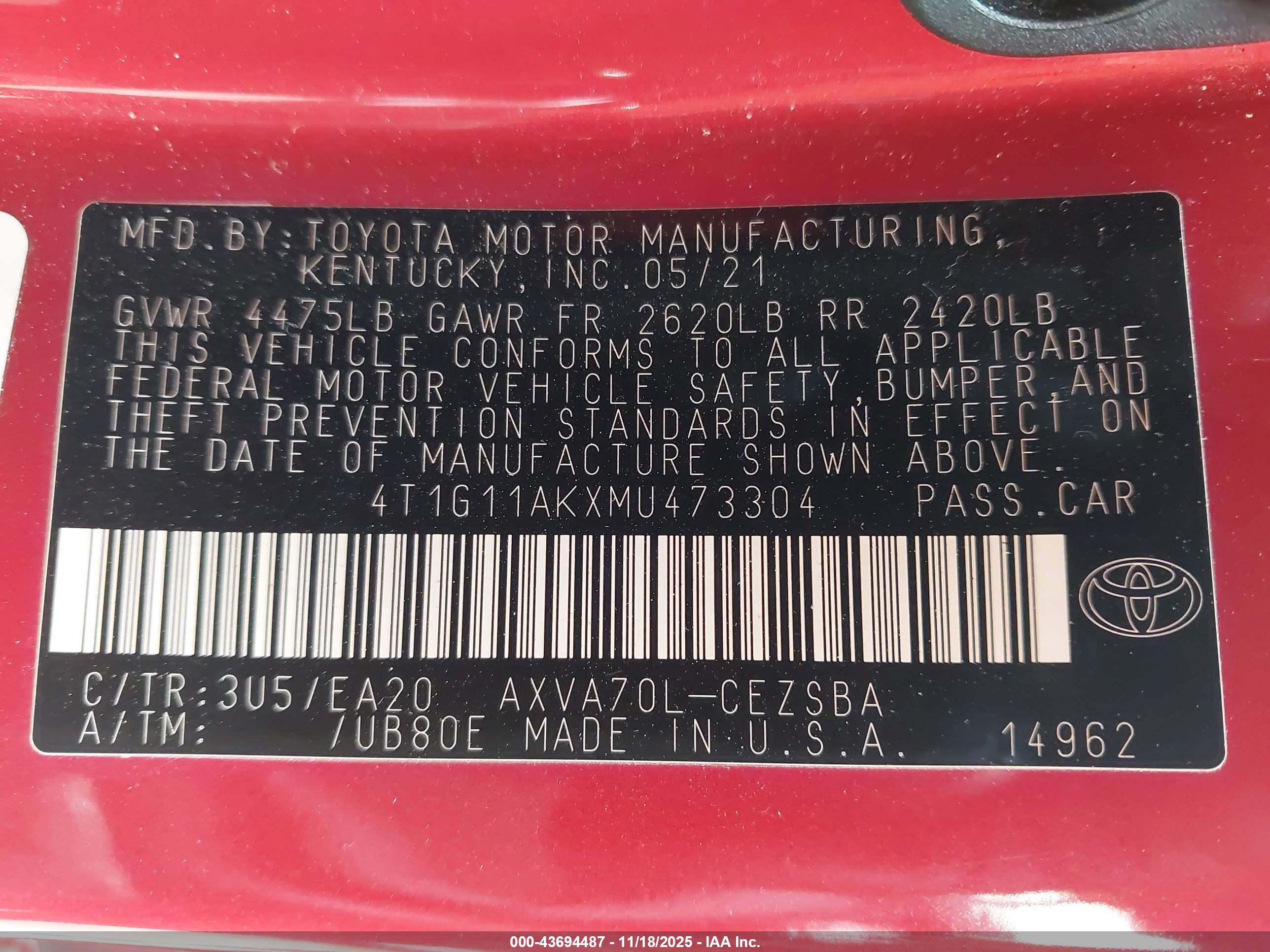 TOYOTA CAMRY image 9