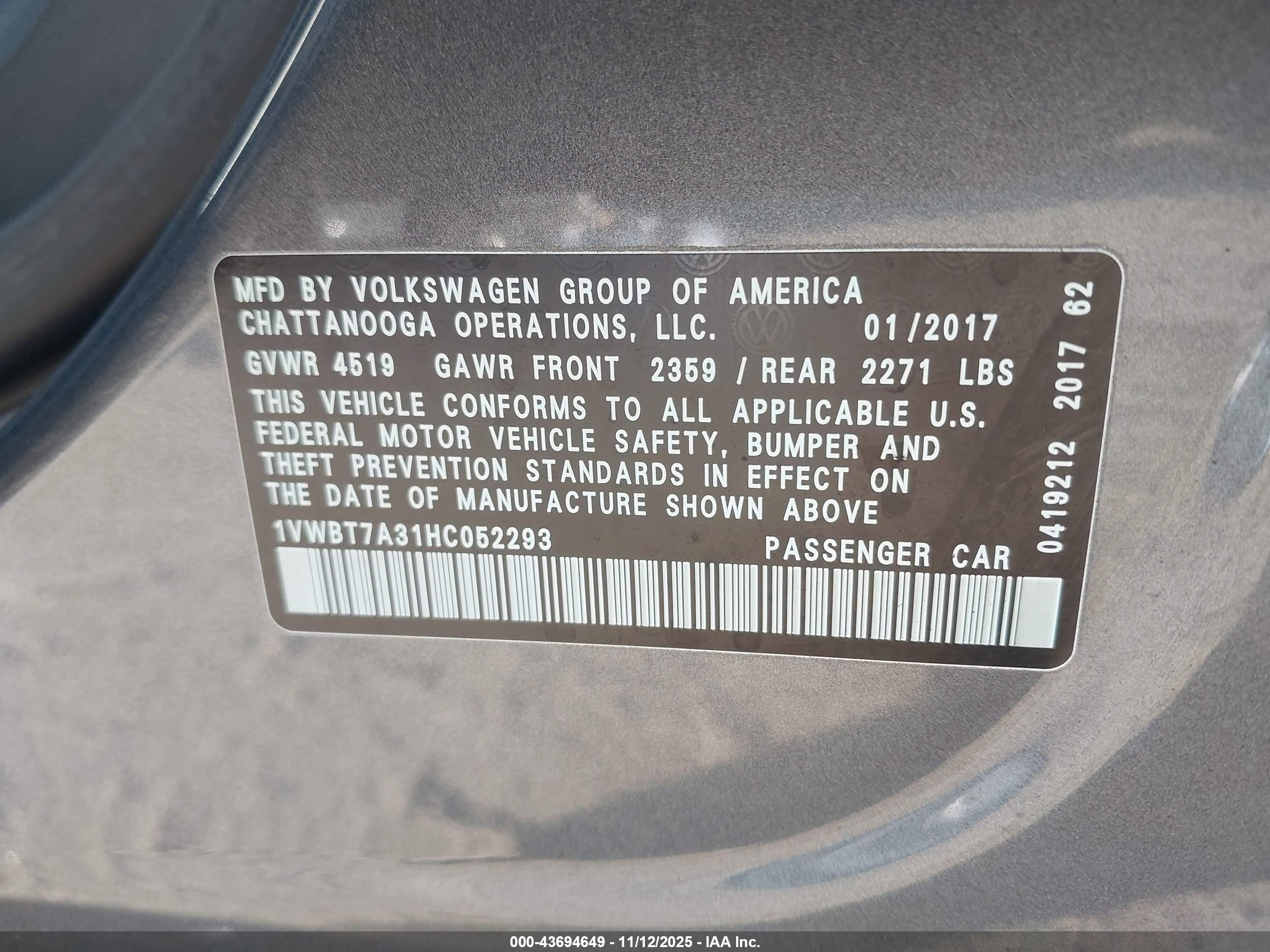 VOLKSWAGEN PASSAT image 9