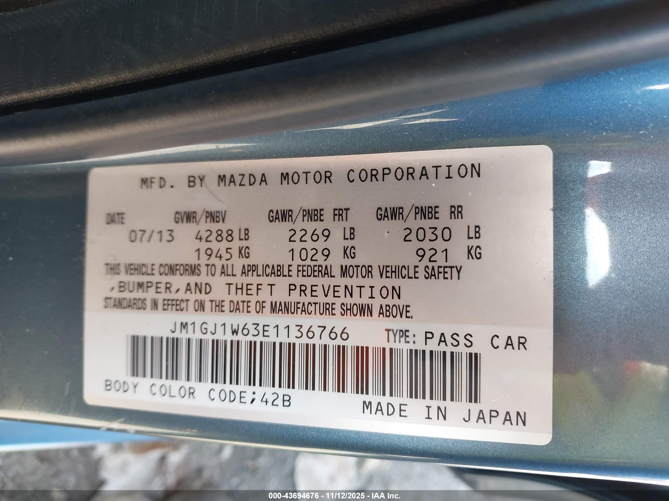 MAZDA MAZDA6 image 9