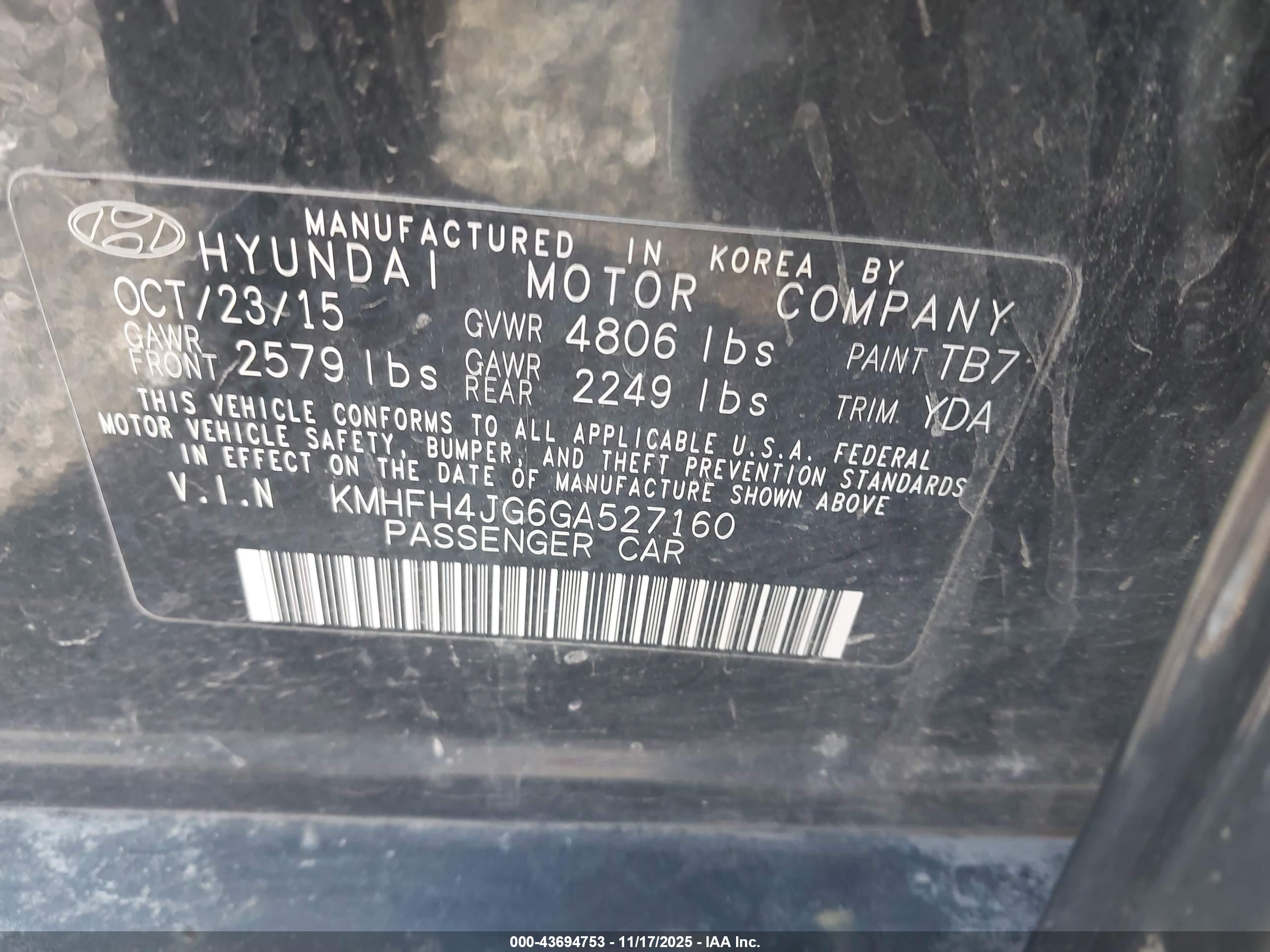 HYUNDAI AZERA image 9