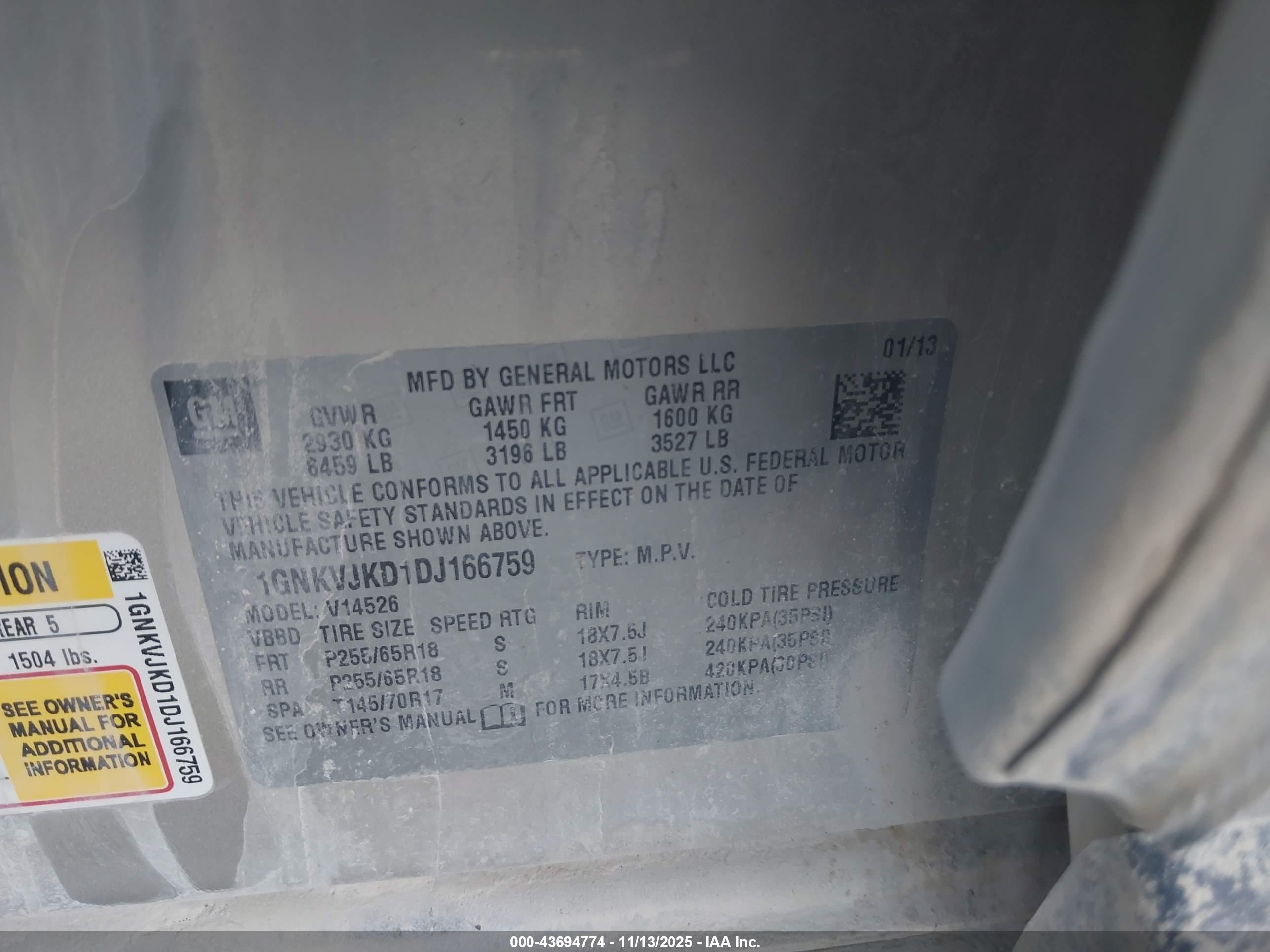 CHEVROLET TRAVERSE image 9