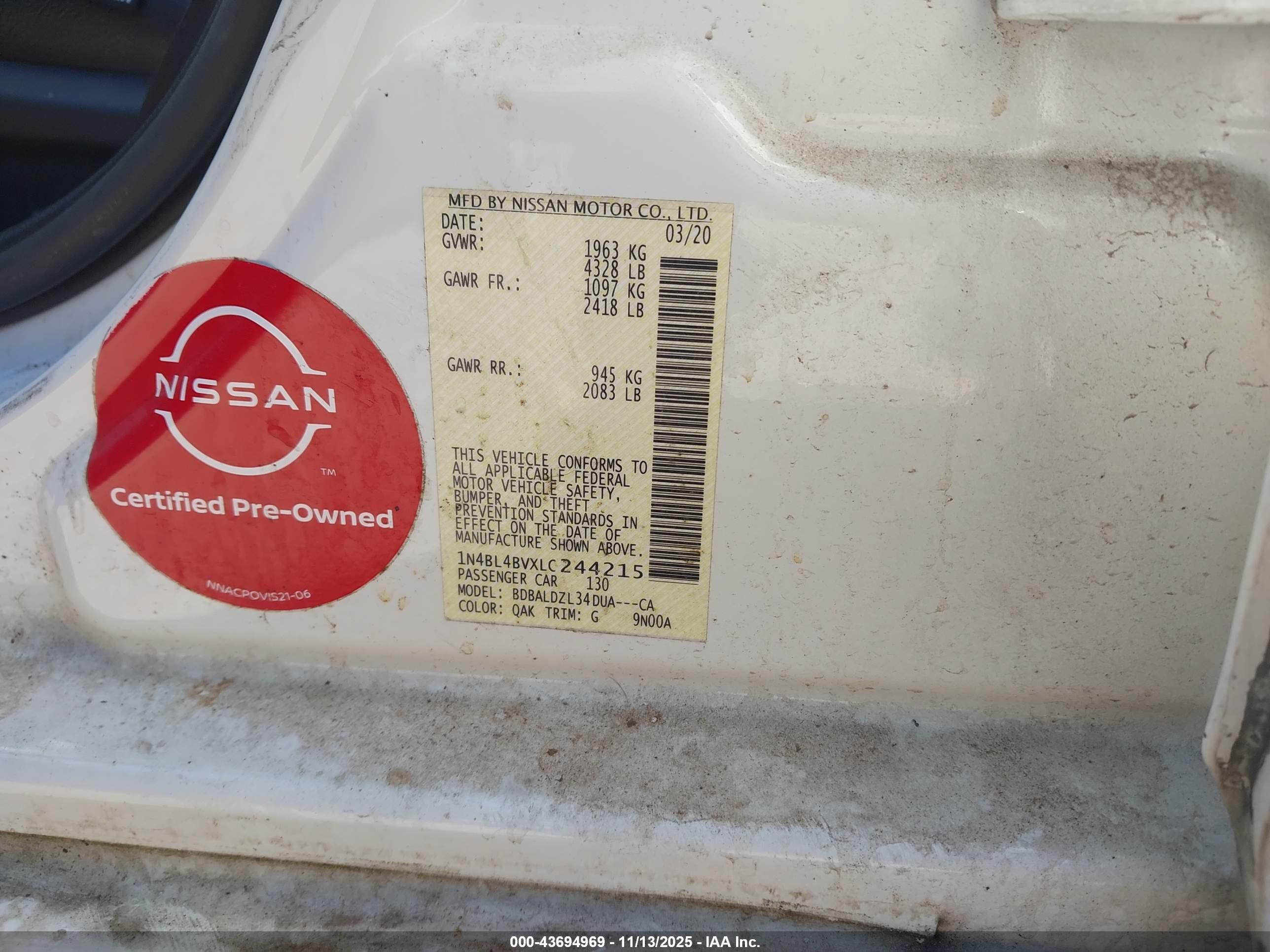 NISSAN ALTIMA image 9