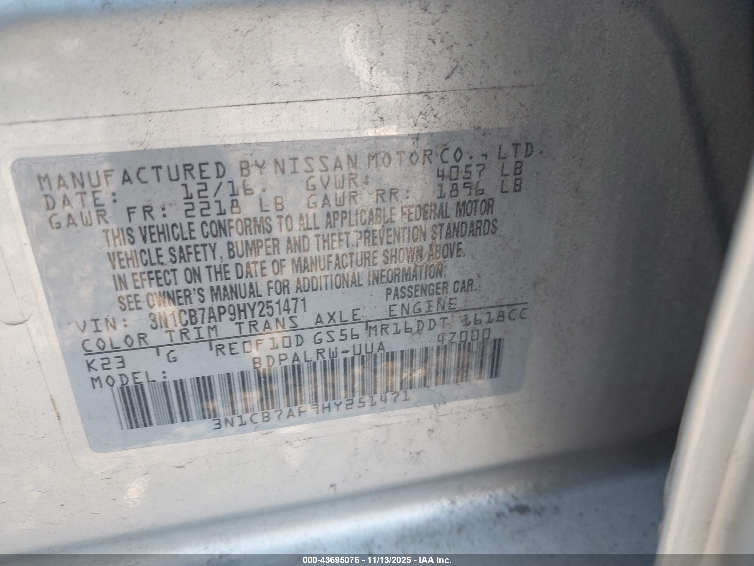 NISSAN SENTRA image 9