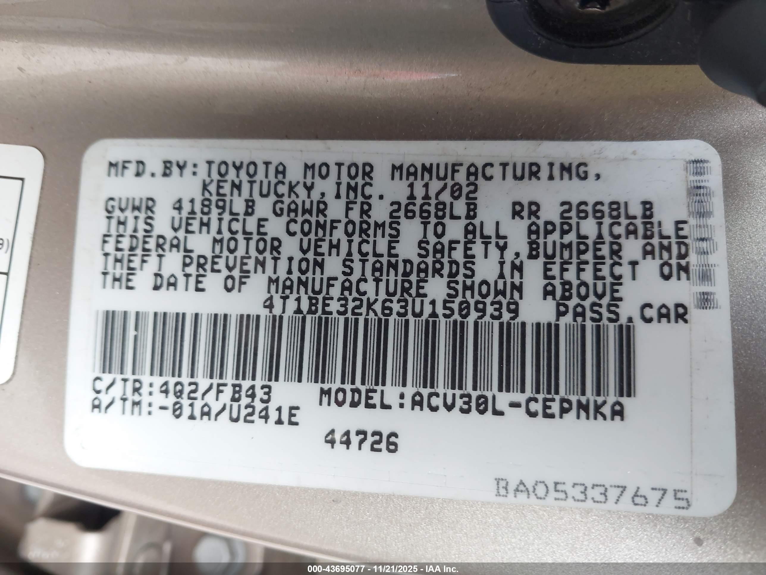 TOYOTA CAMRY image 9