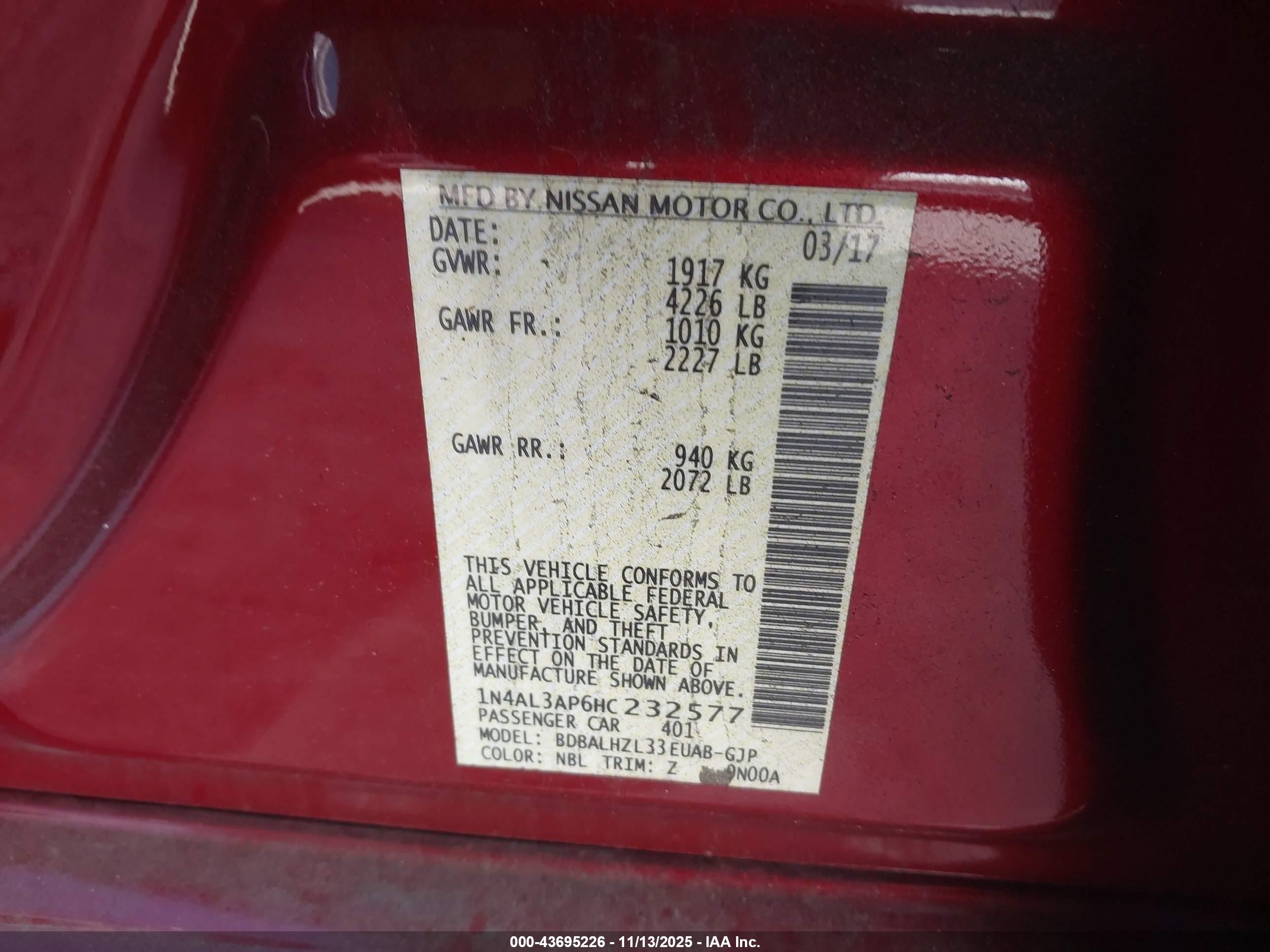 NISSAN ALTIMA image 9