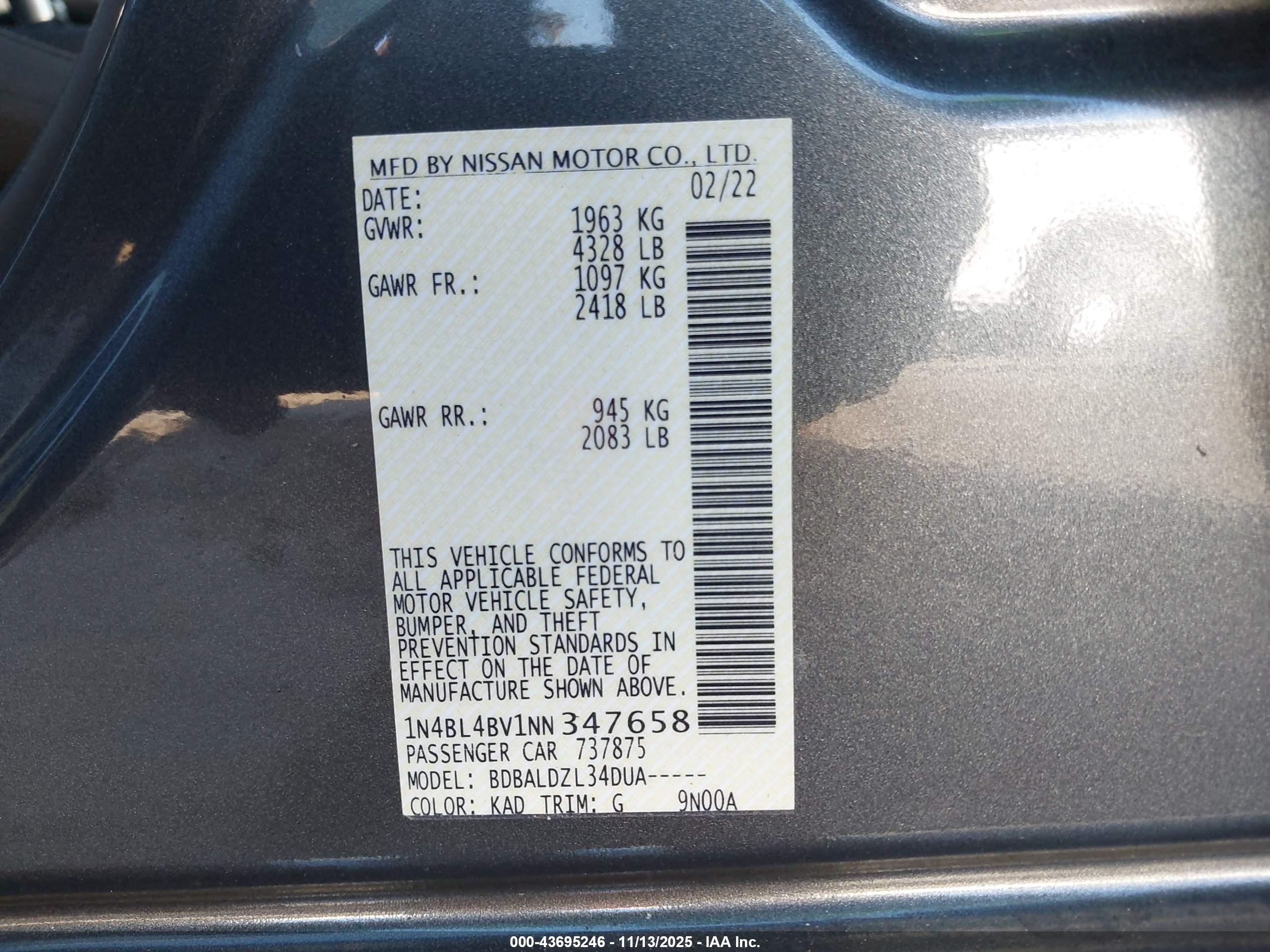 NISSAN ALTIMA image 9