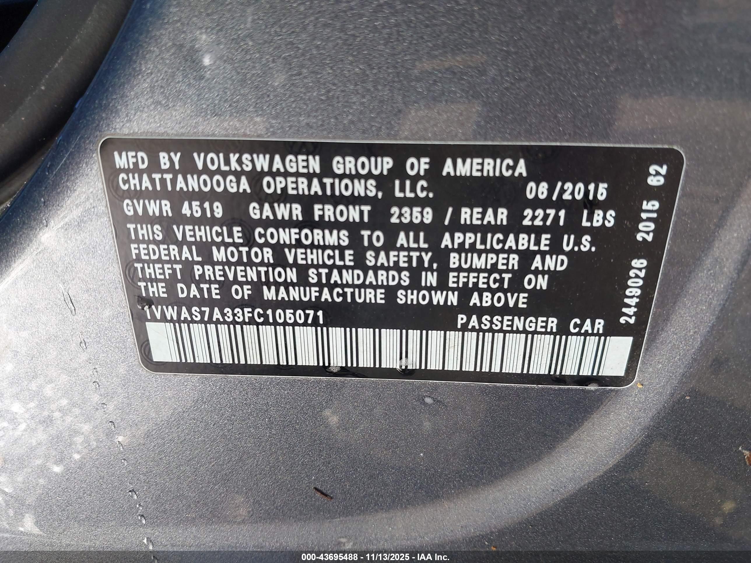 VOLKSWAGEN PASSAT image 9