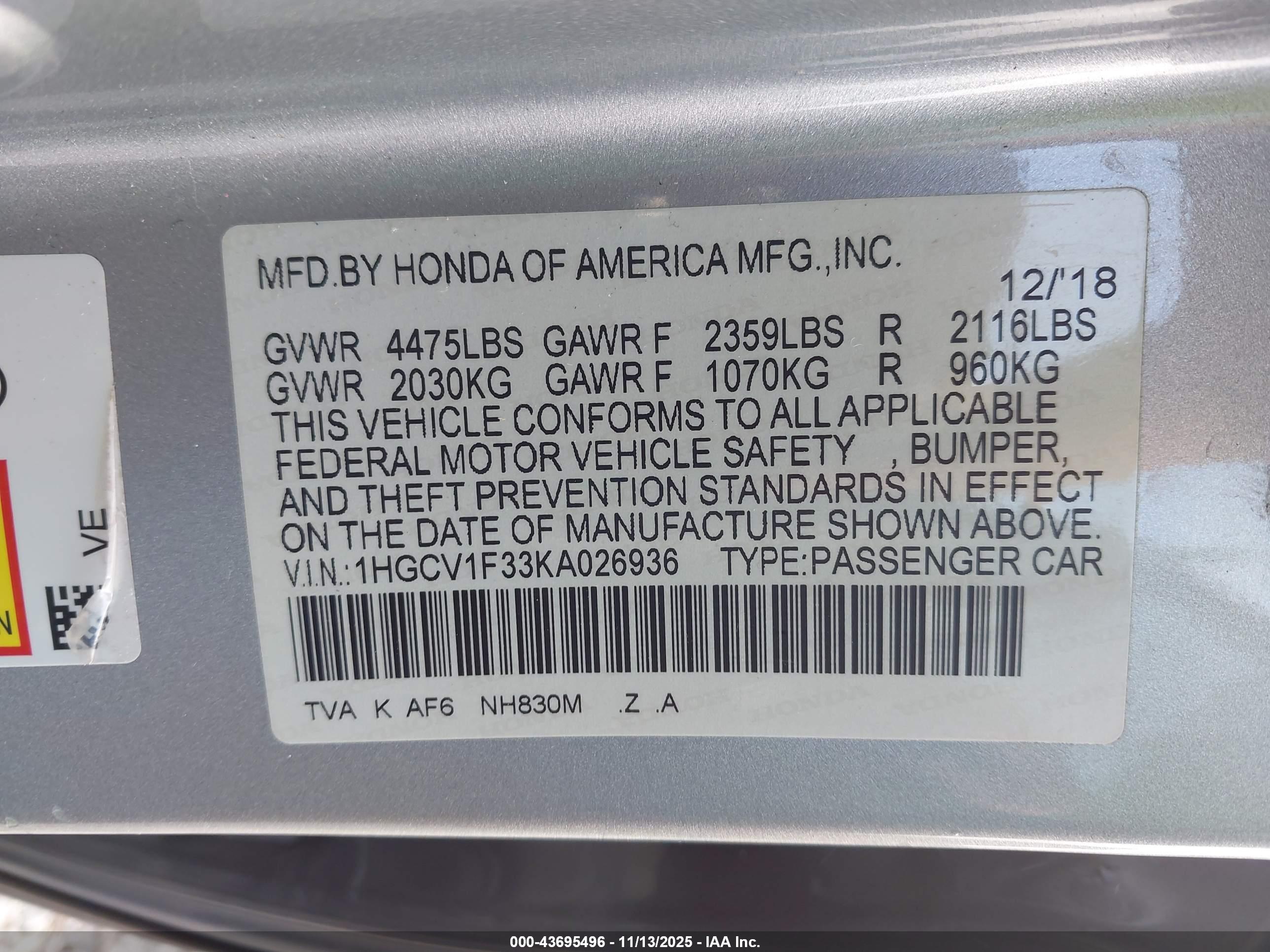 HONDA ACCORD image 9