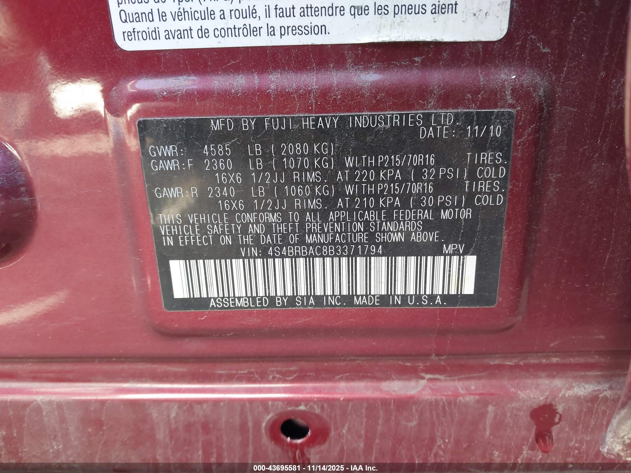 SUBARU OUTBACK image 9