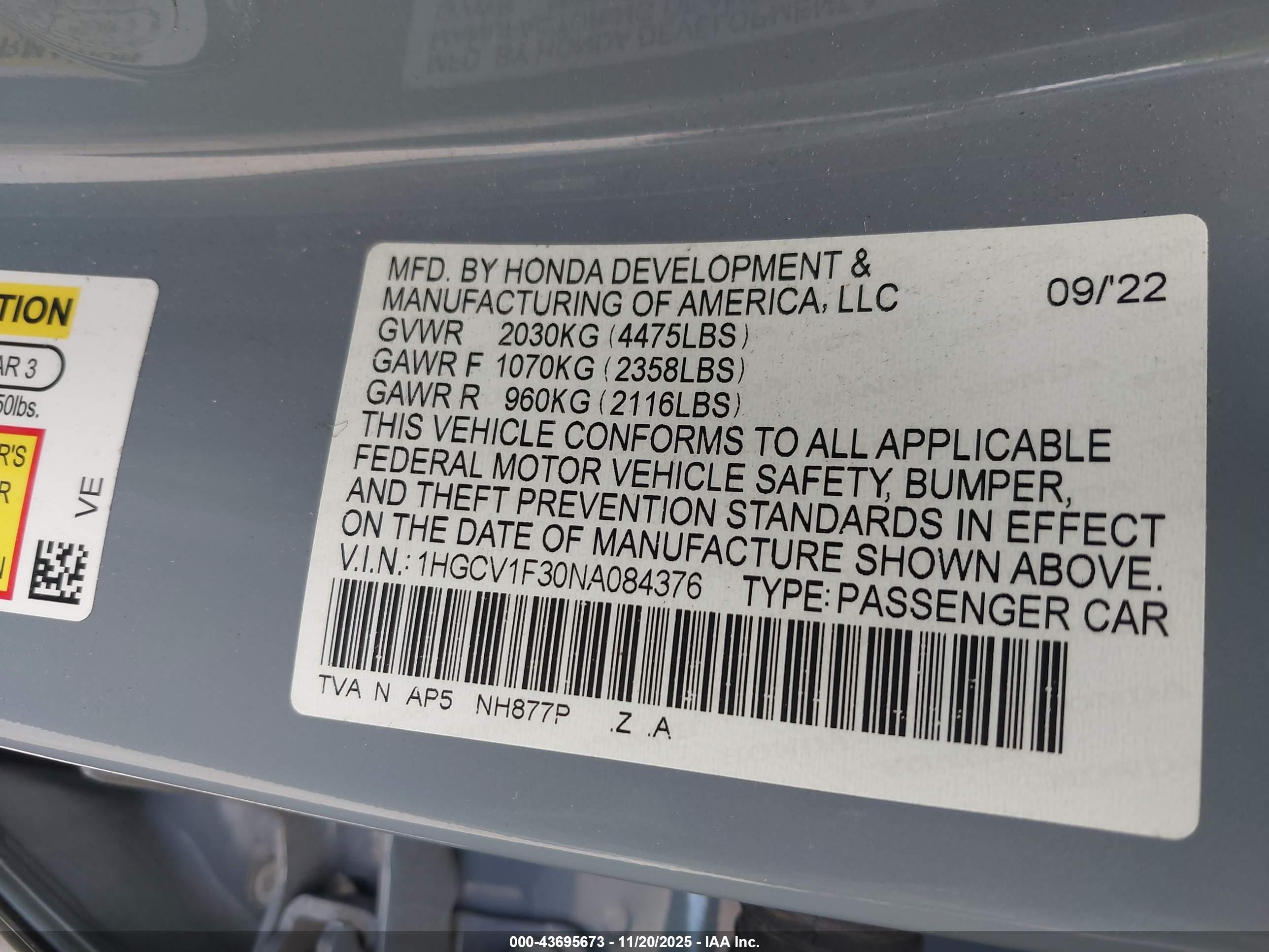 HONDA ACCORD image 9