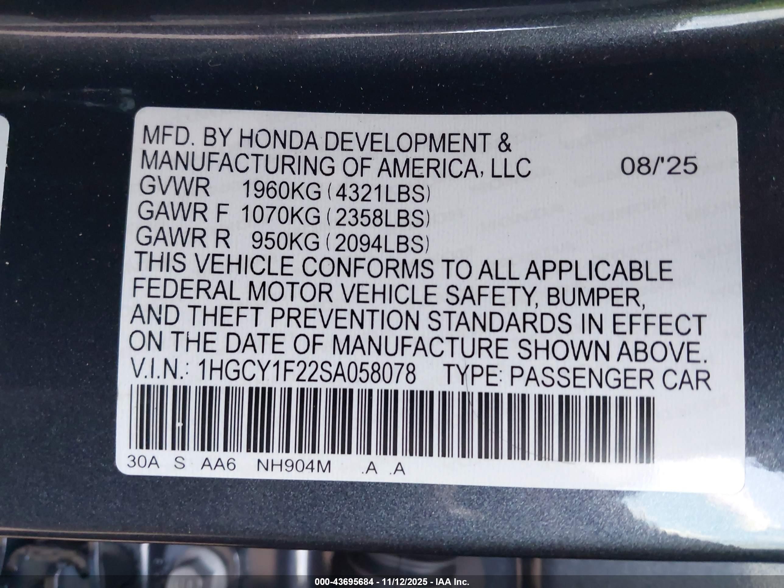 HONDA ACCORD image 9
