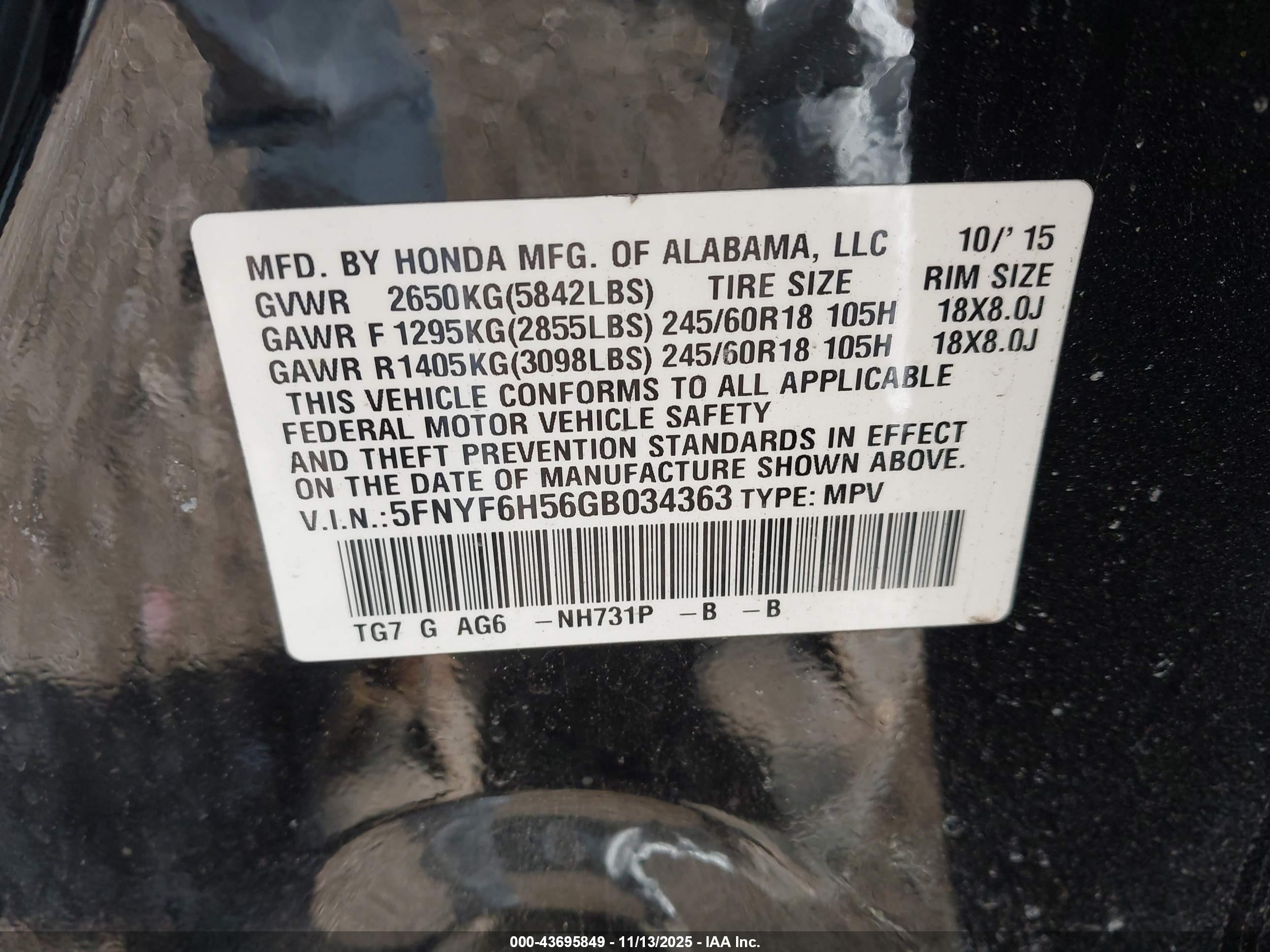 HONDA PILOT image 9