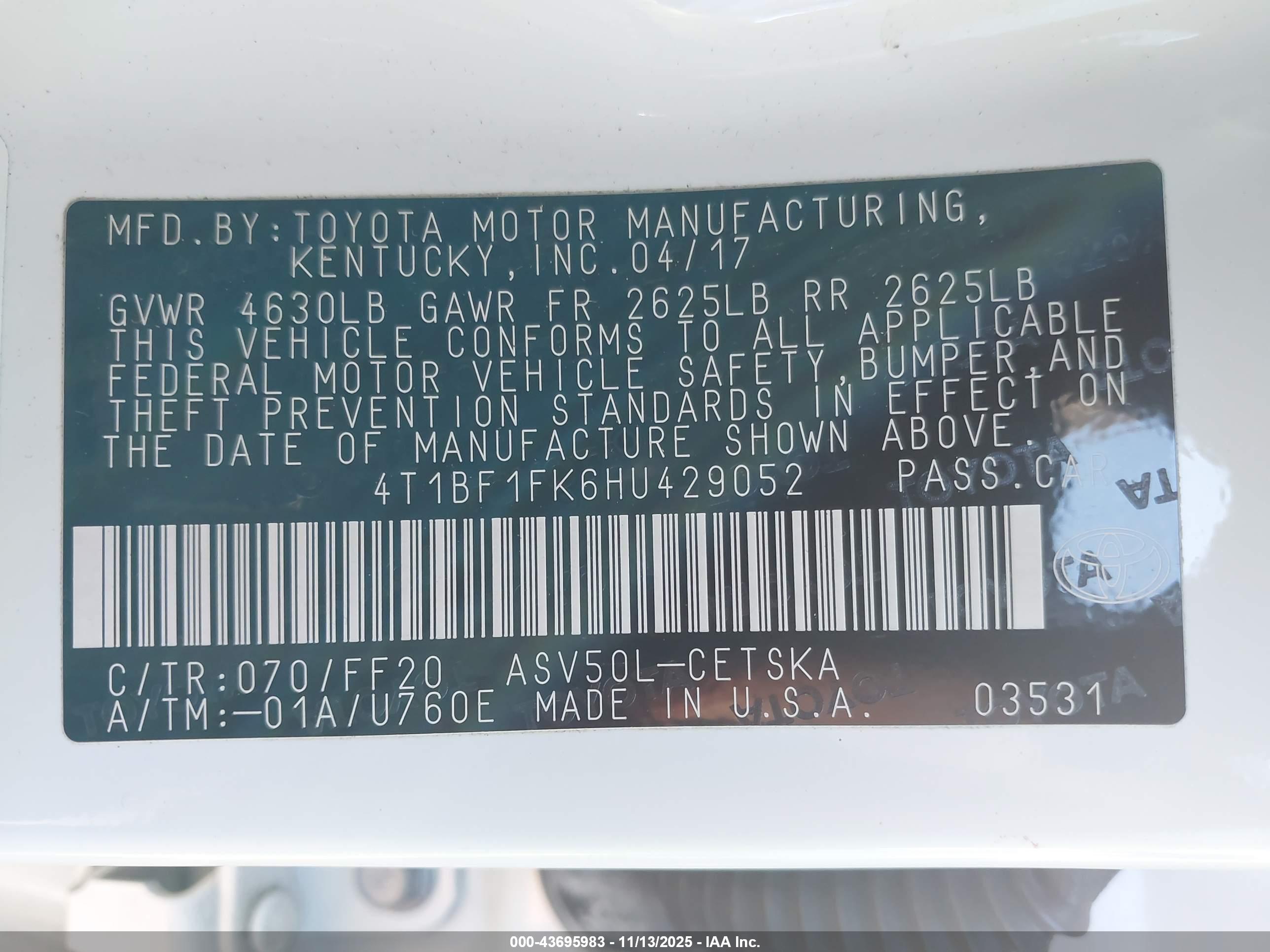 TOYOTA CAMRY image 9