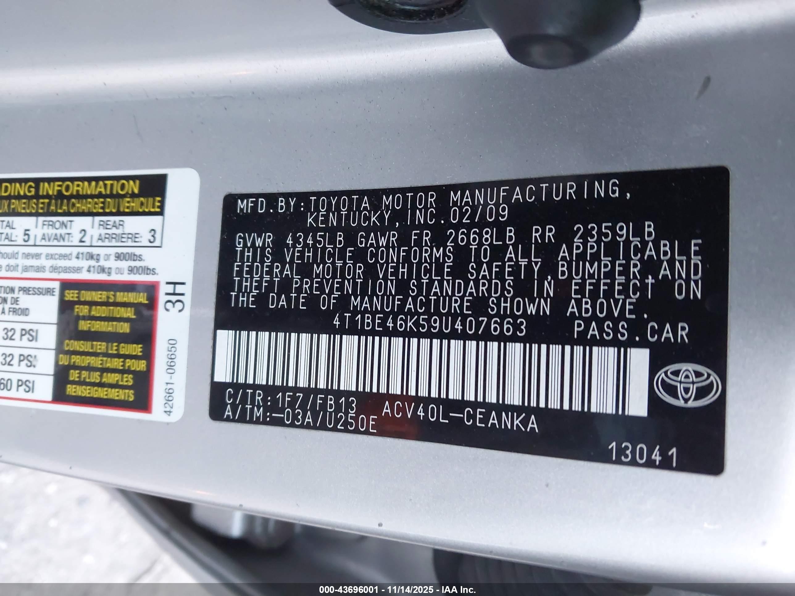 TOYOTA CAMRY image 9