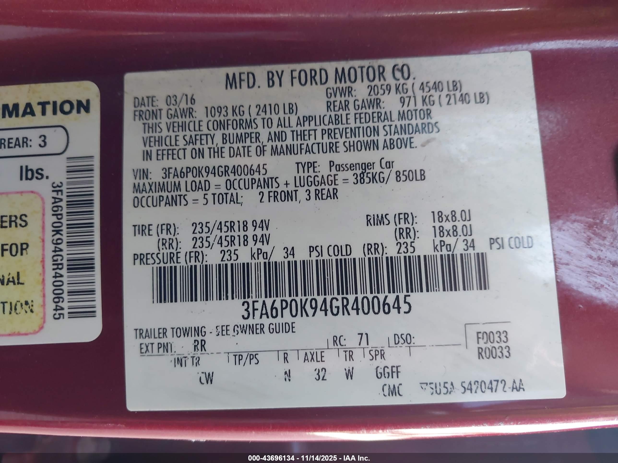 FORD FUSION image 9