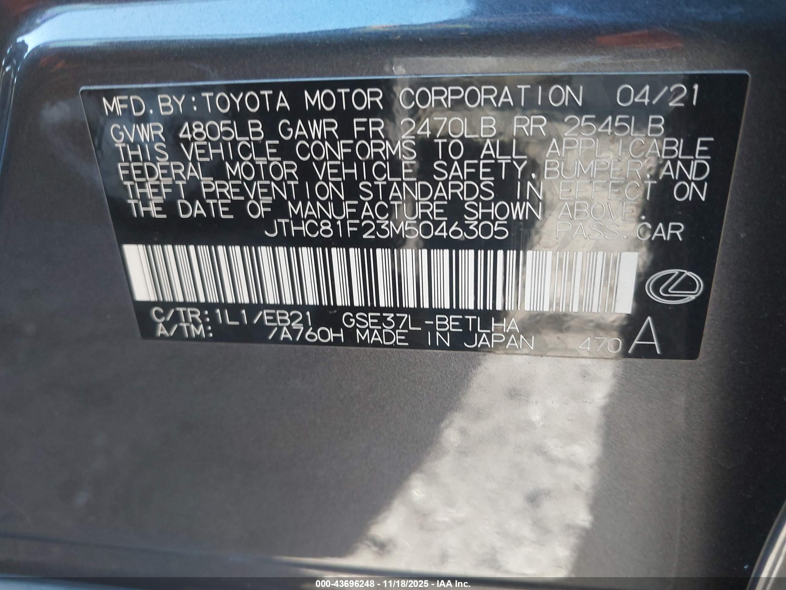 LEXUS IS image 9