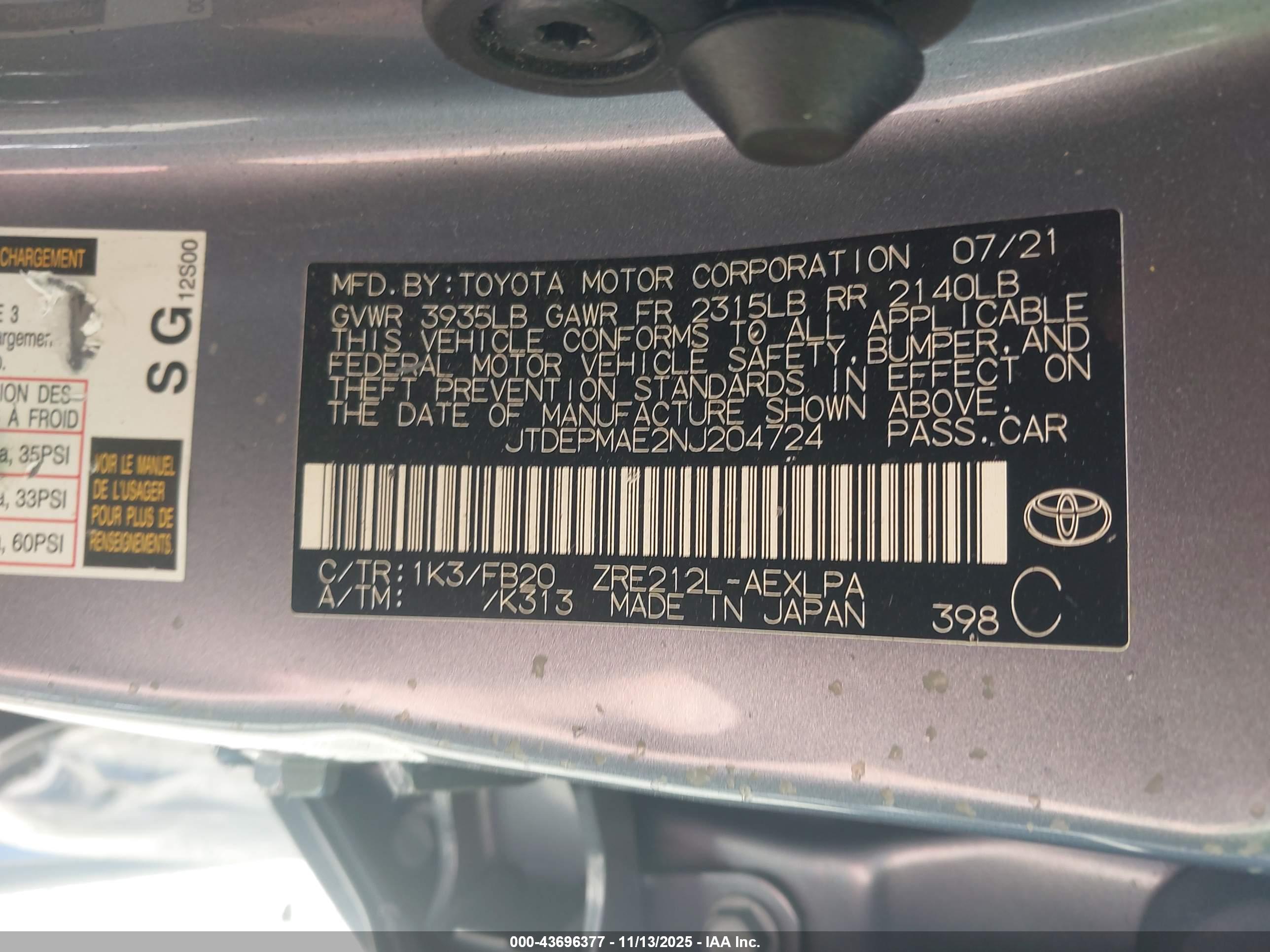 TOYOTA COROLLA image 9