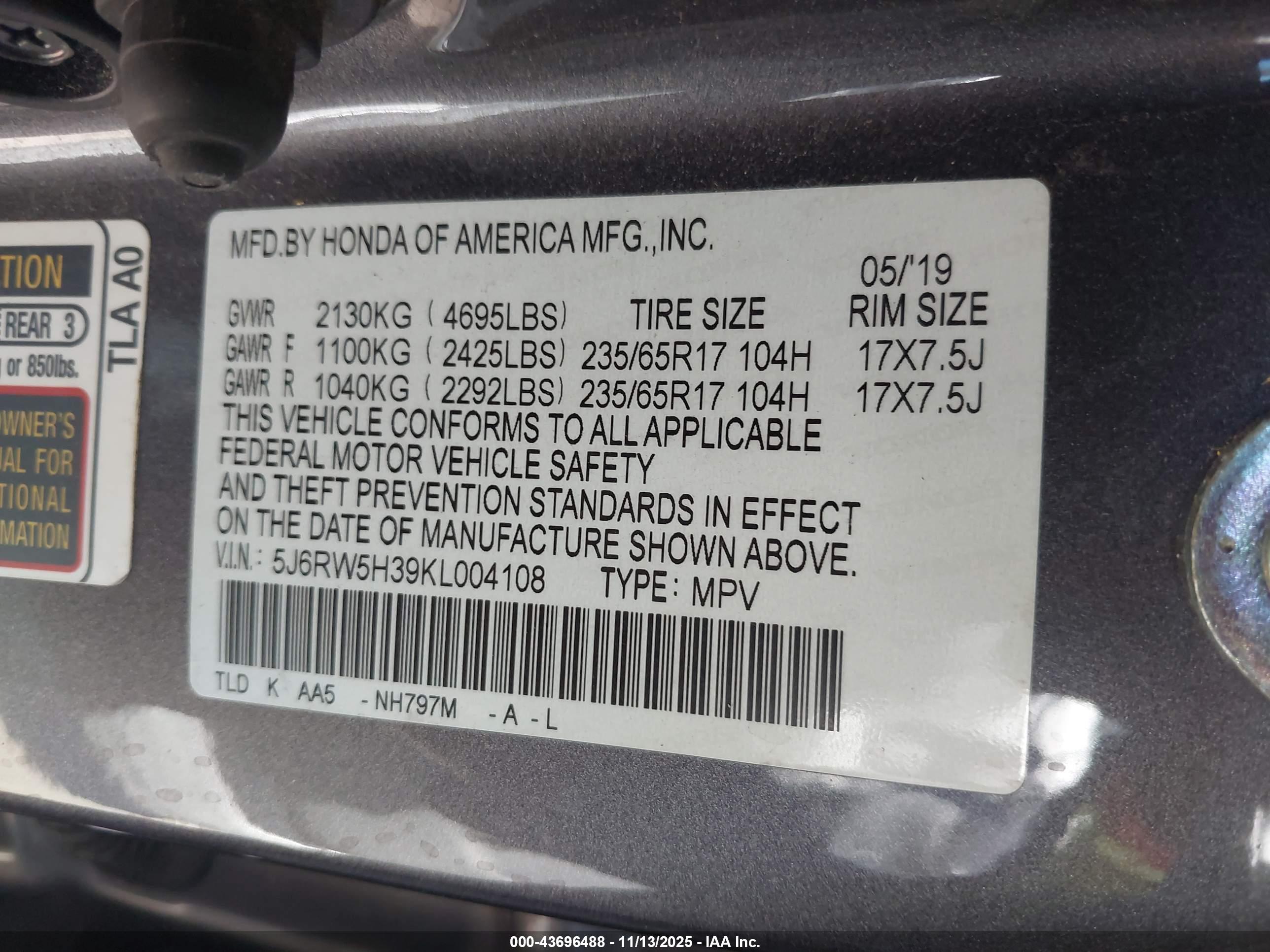 HONDA CR-V image 9