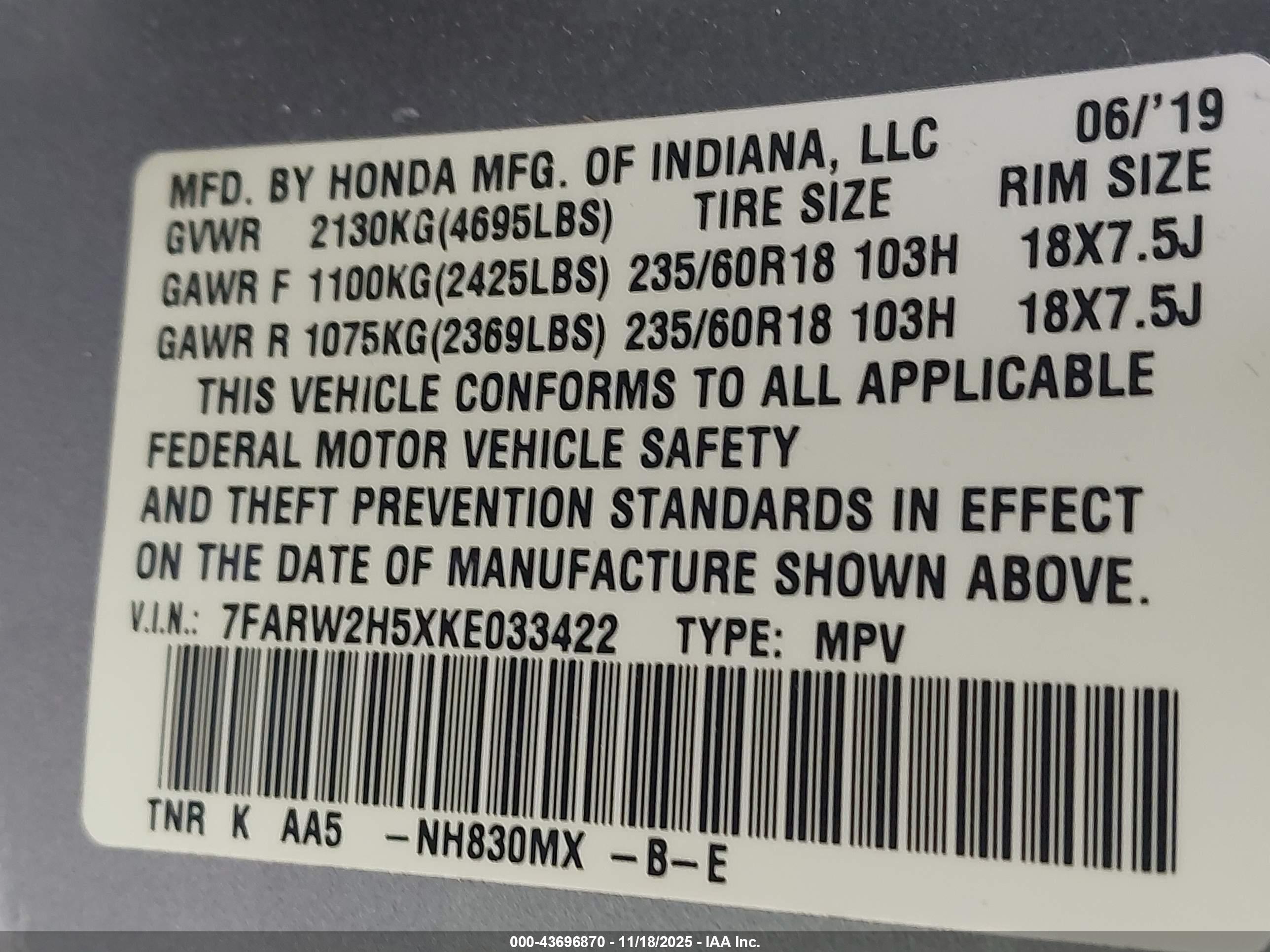 HONDA CR-V image 9