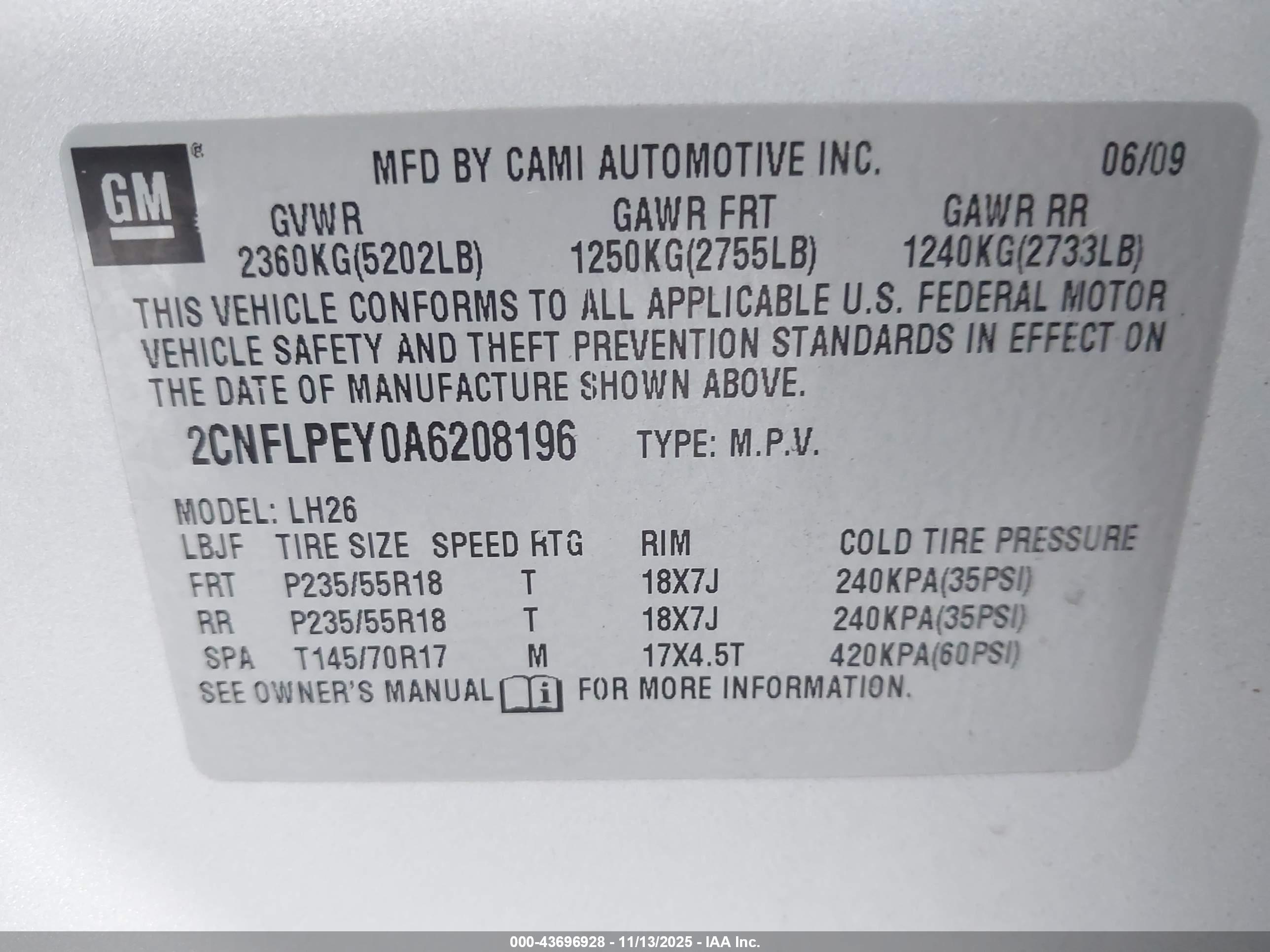 CHEVROLET EQUINOX image 9