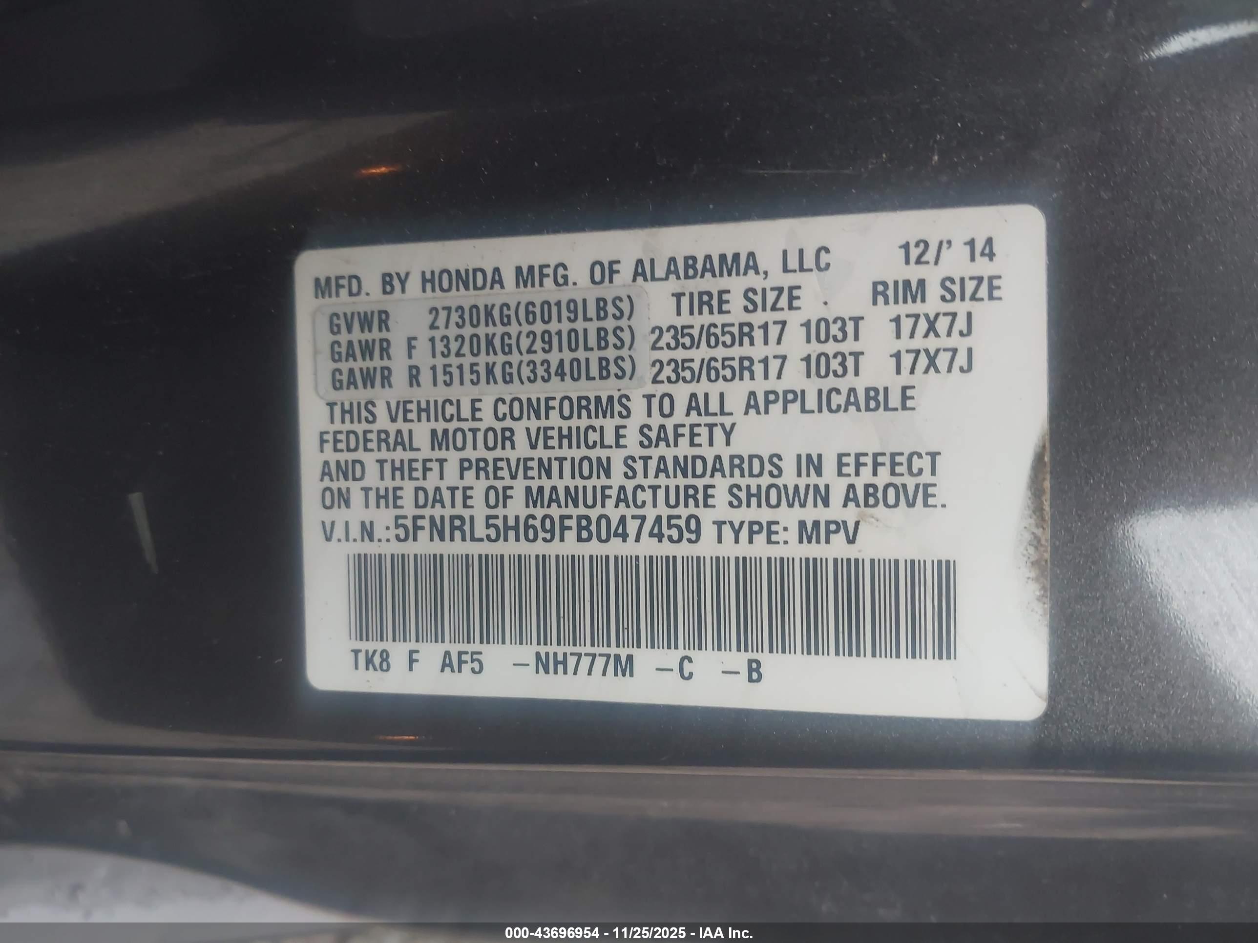 HONDA ODYSSEY image 9