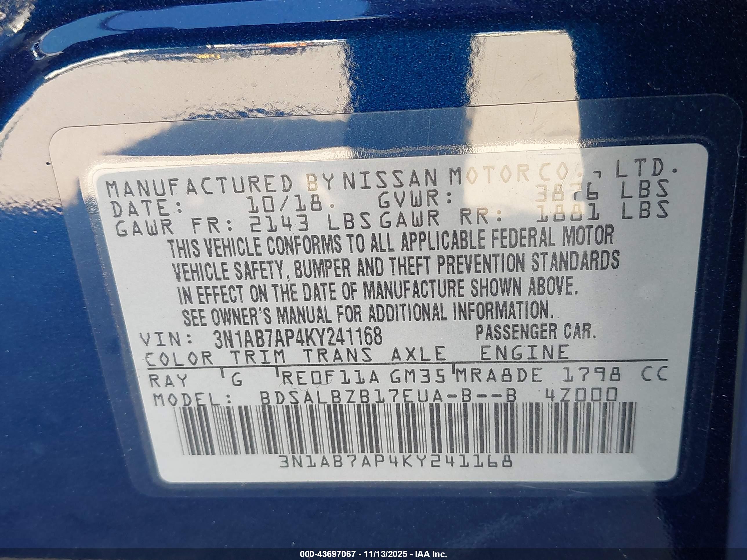 NISSAN SENTRA image 9