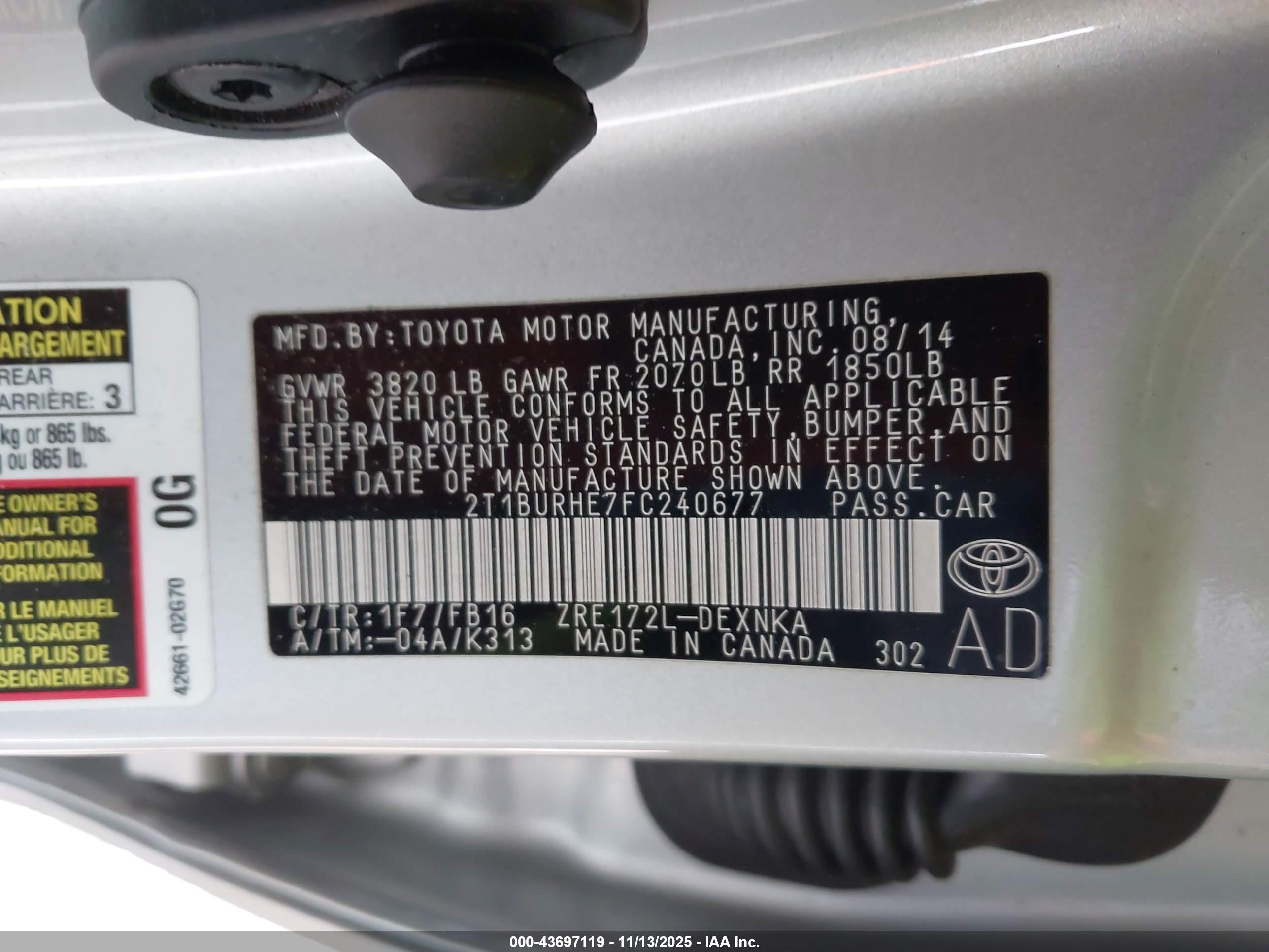 TOYOTA COROLLA image 9