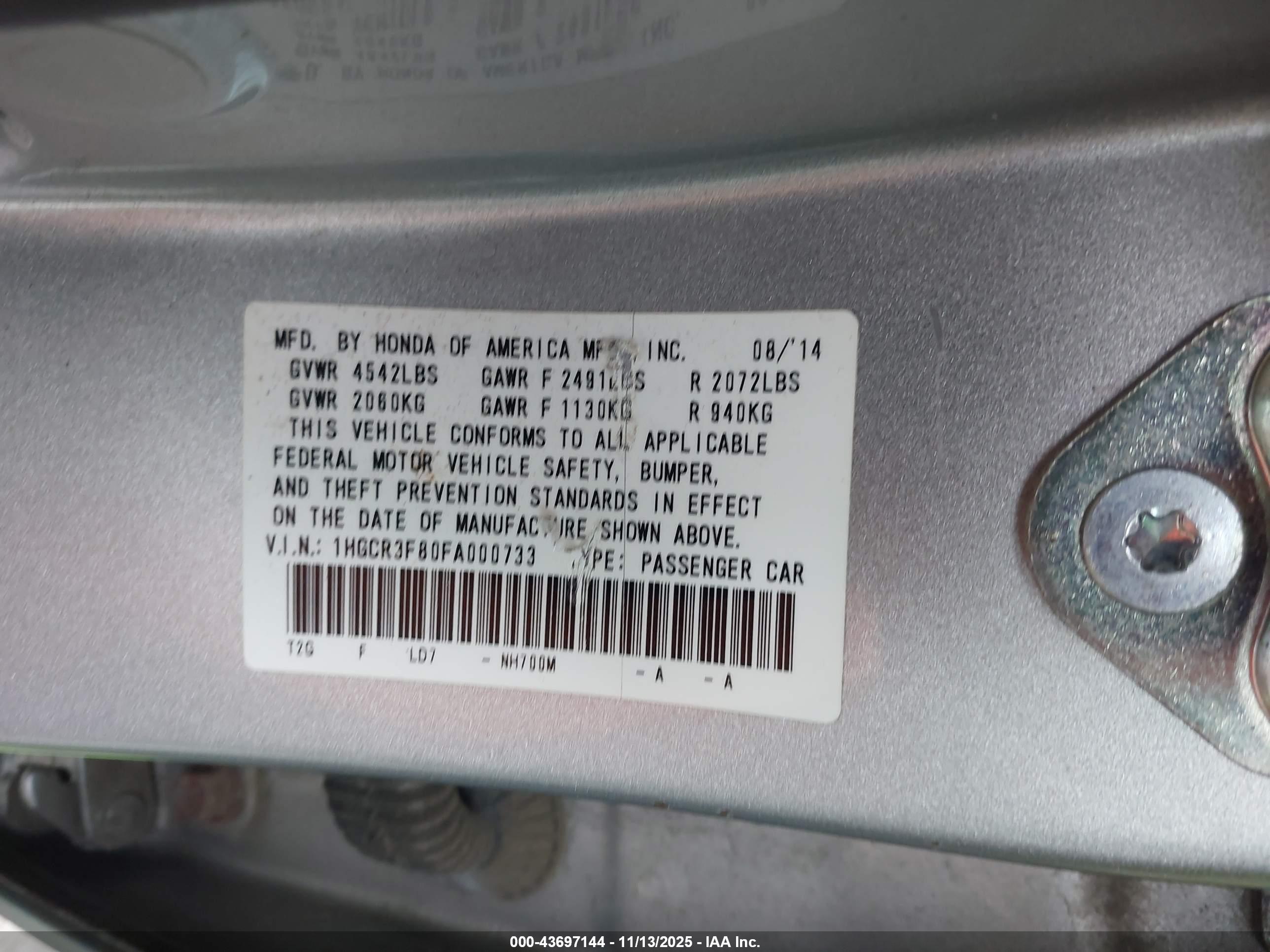 HONDA ACCORD image 9