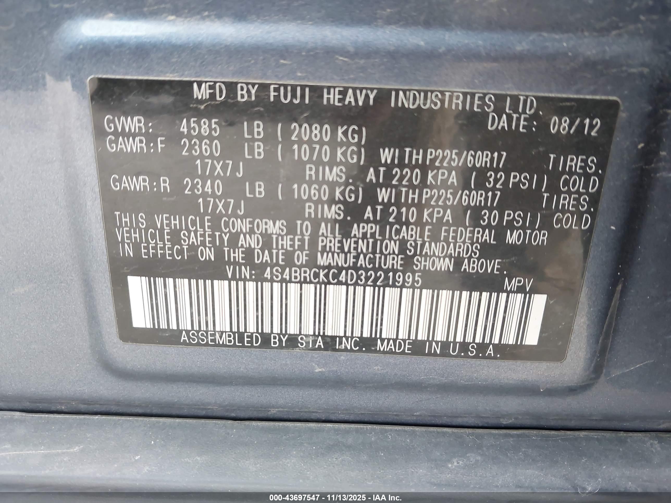 SUBARU OUTBACK image 9