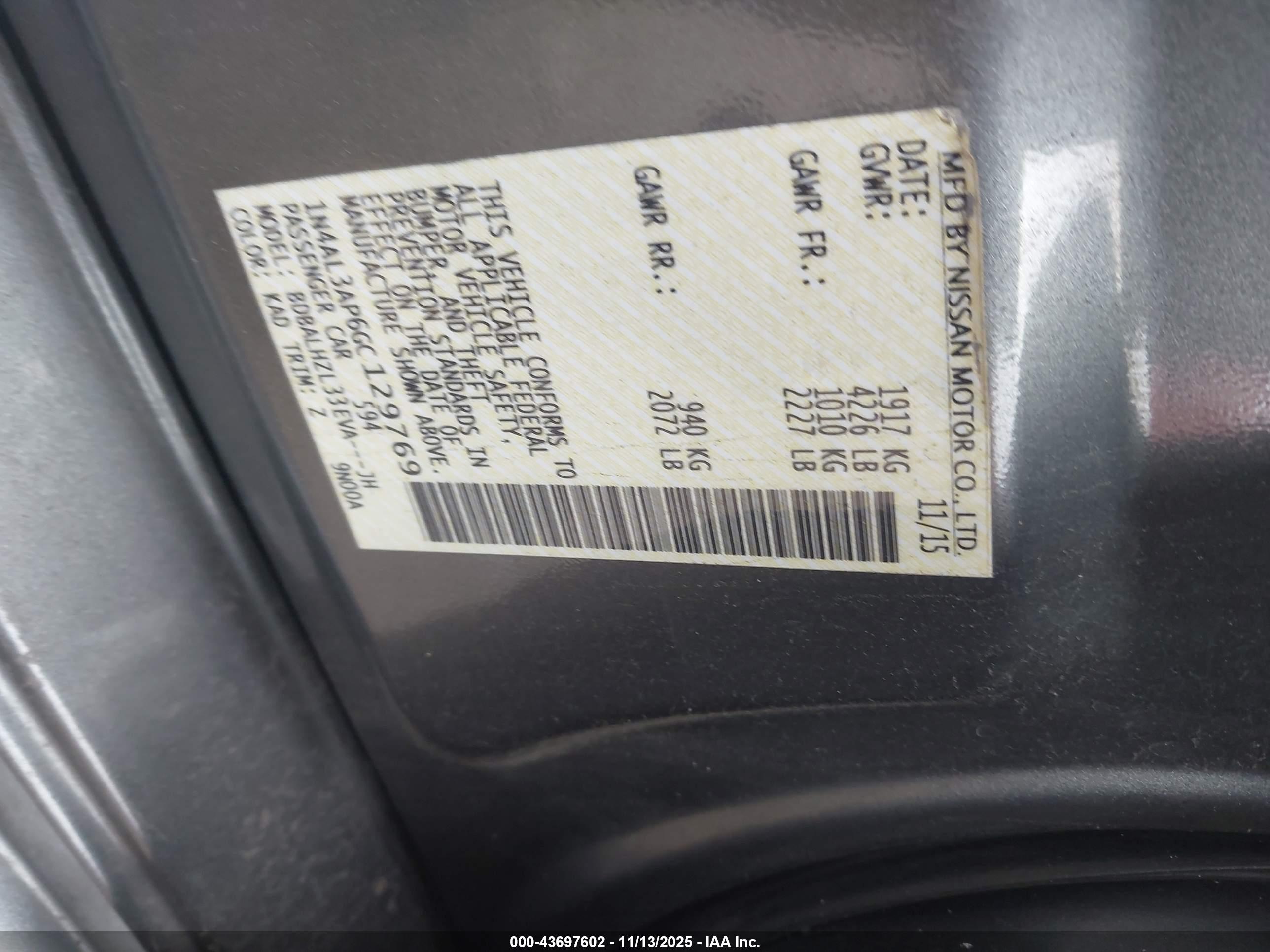 NISSAN ALTIMA image 9