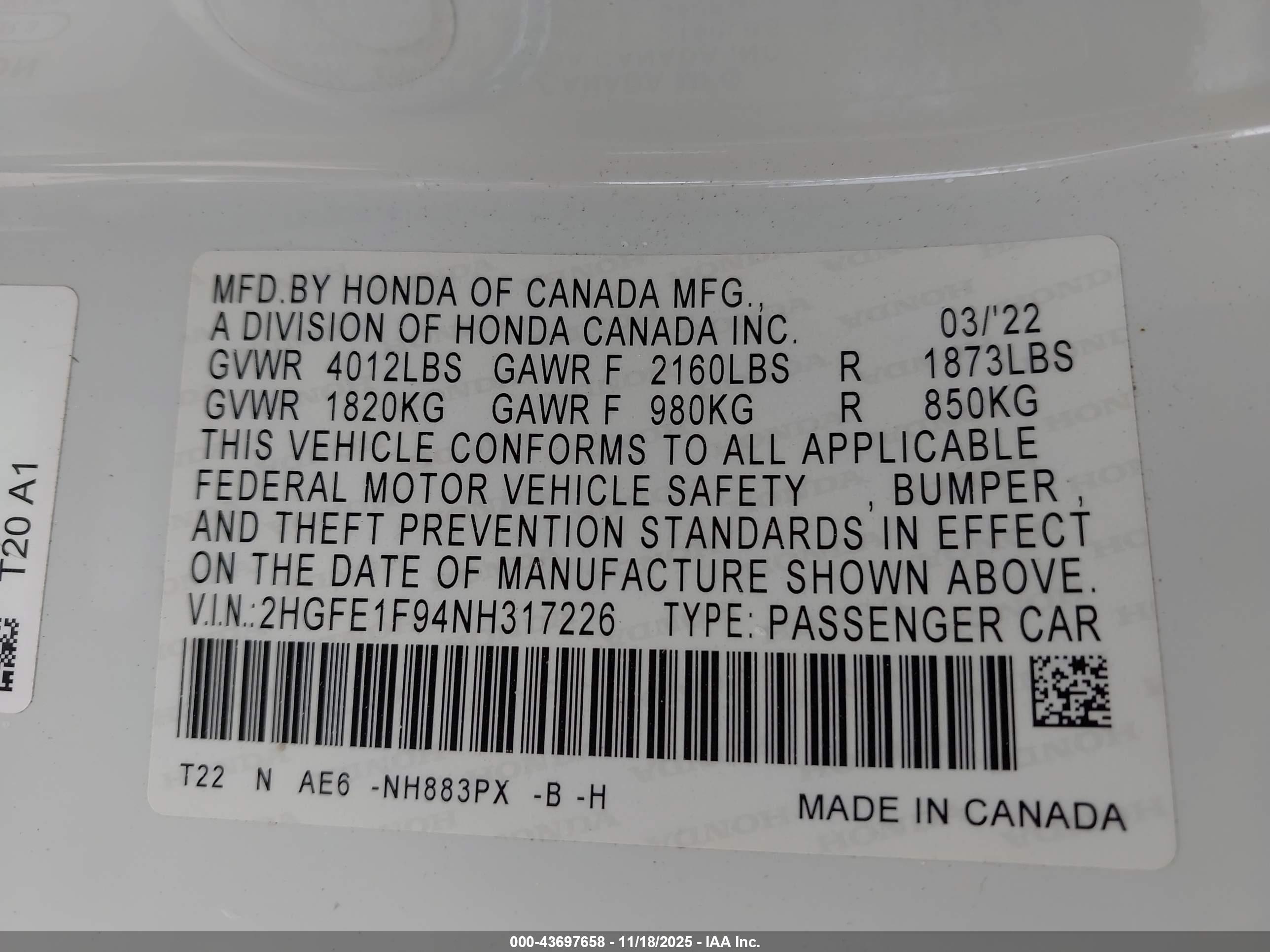 HONDA CIVIC image 9