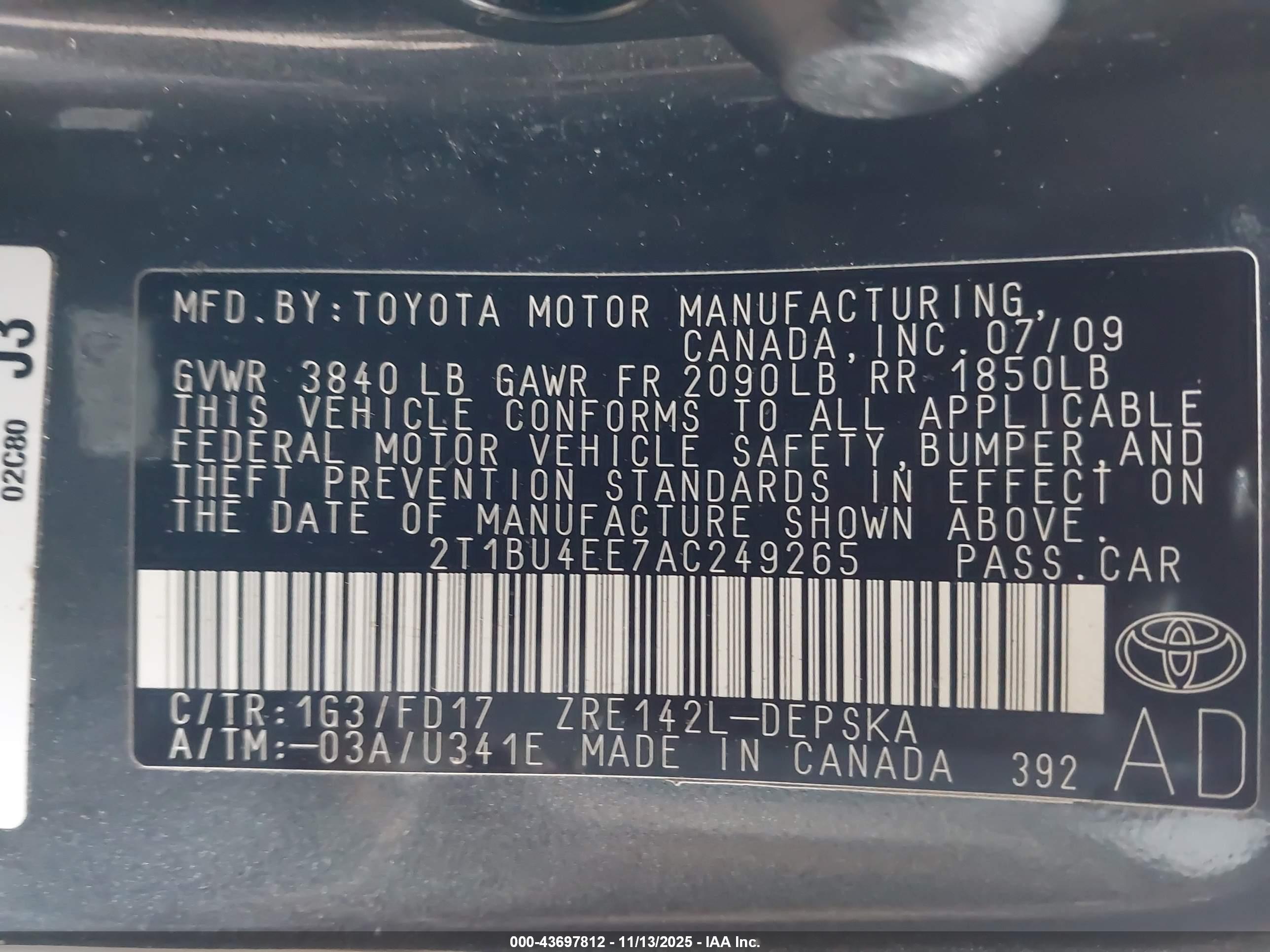 TOYOTA COROLLA image 9
