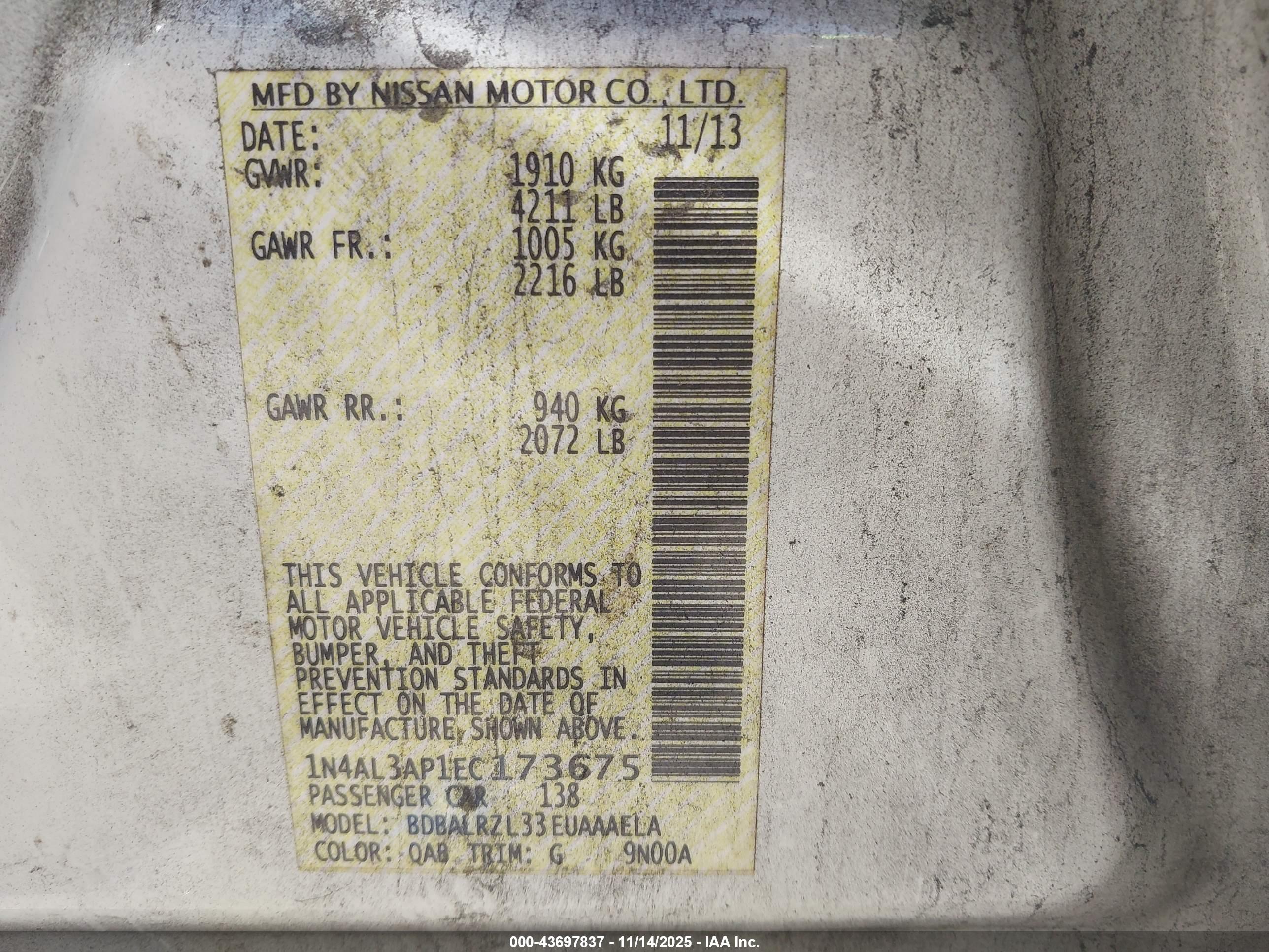 NISSAN ALTIMA image 9