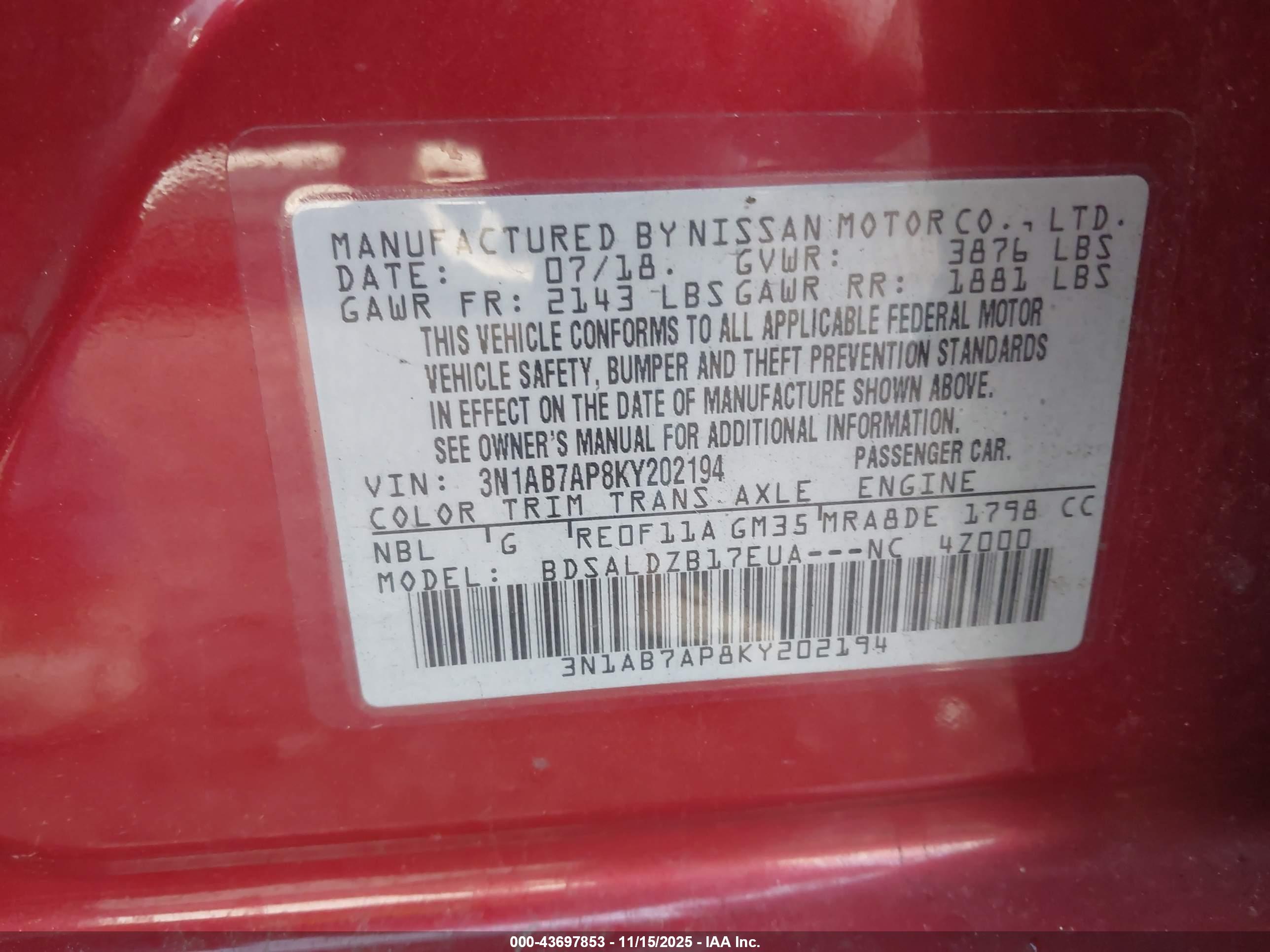 NISSAN SENTRA image 9