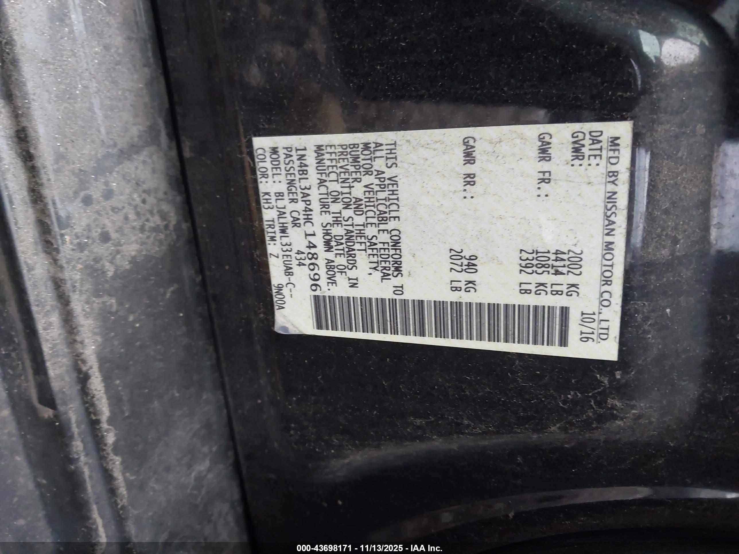 NISSAN ALTIMA image 9