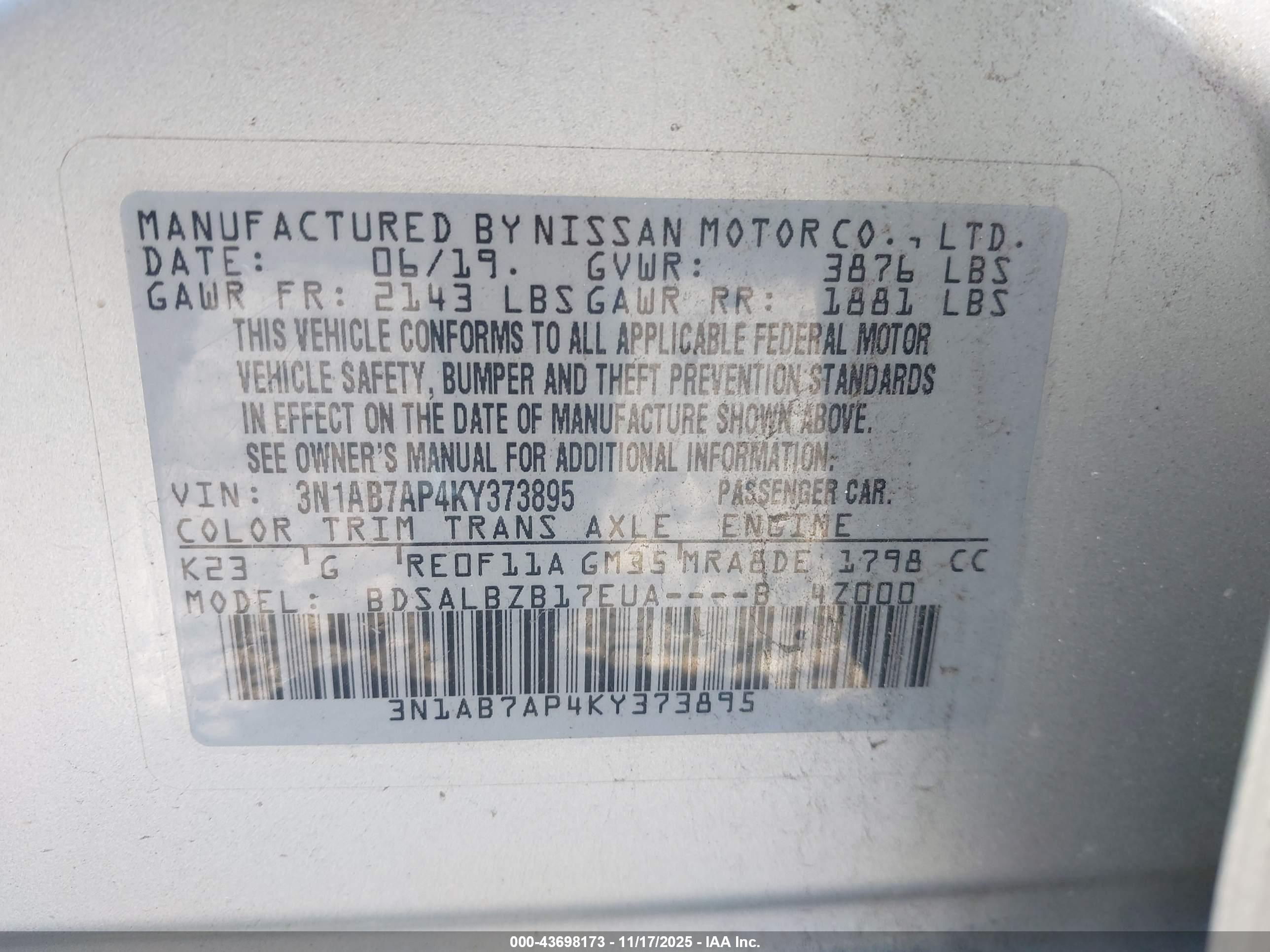 NISSAN SENTRA image 9