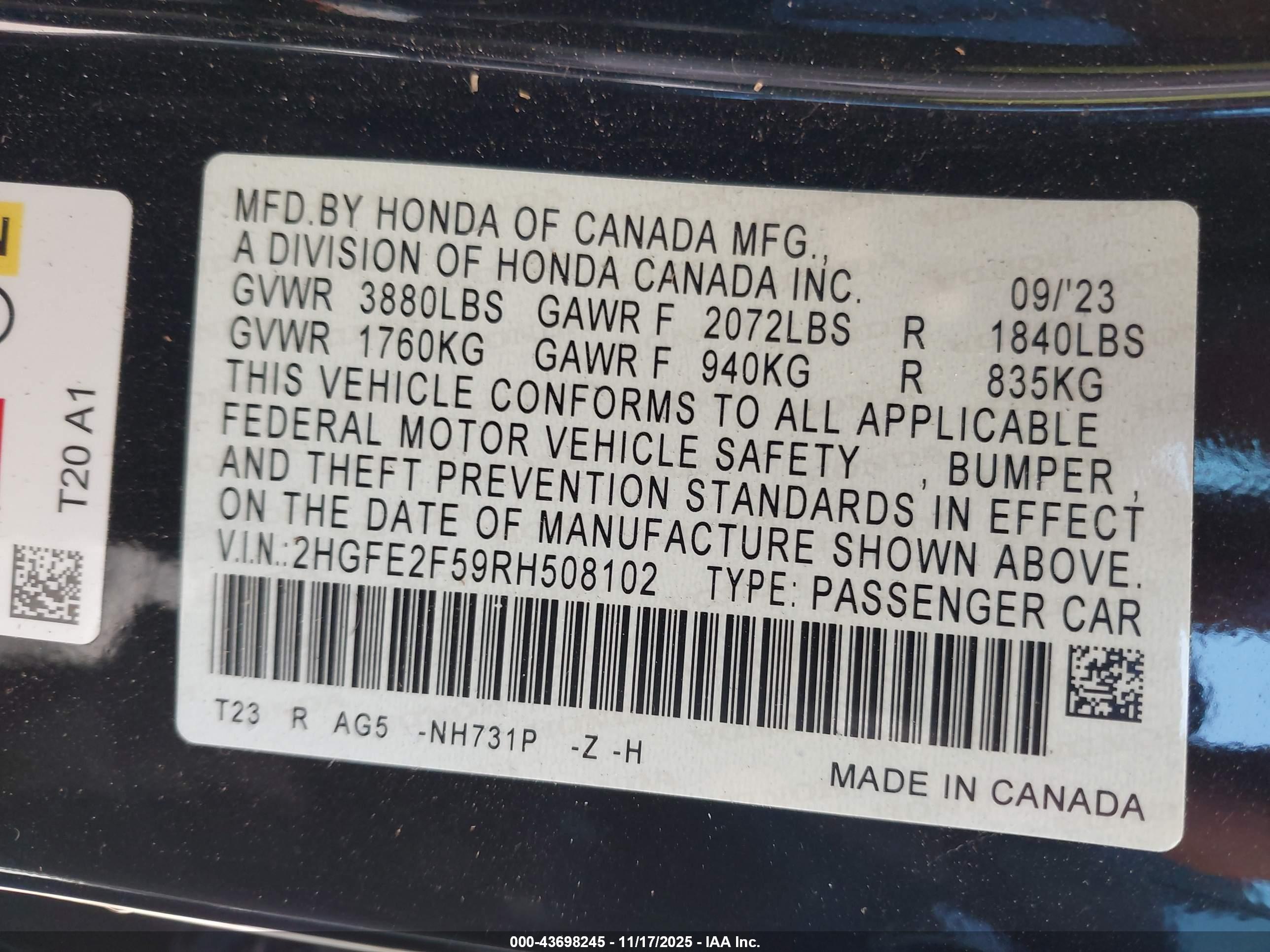 HONDA CIVIC image 9