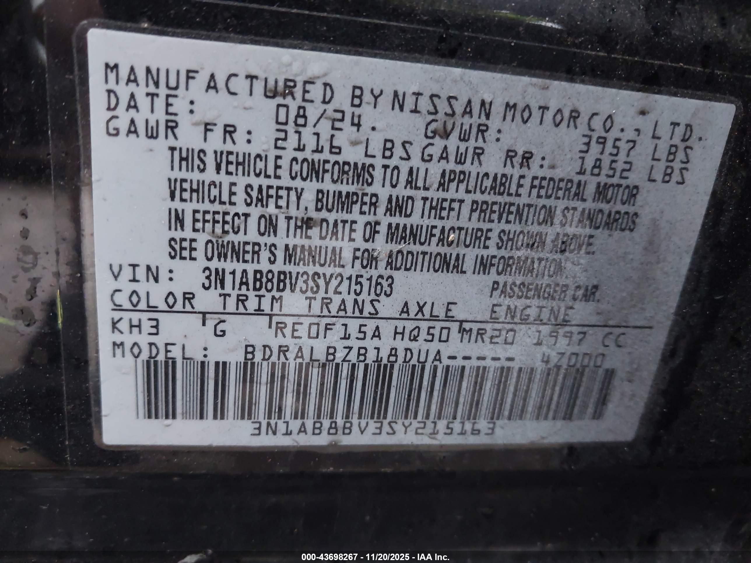 NISSAN SENTRA image 9