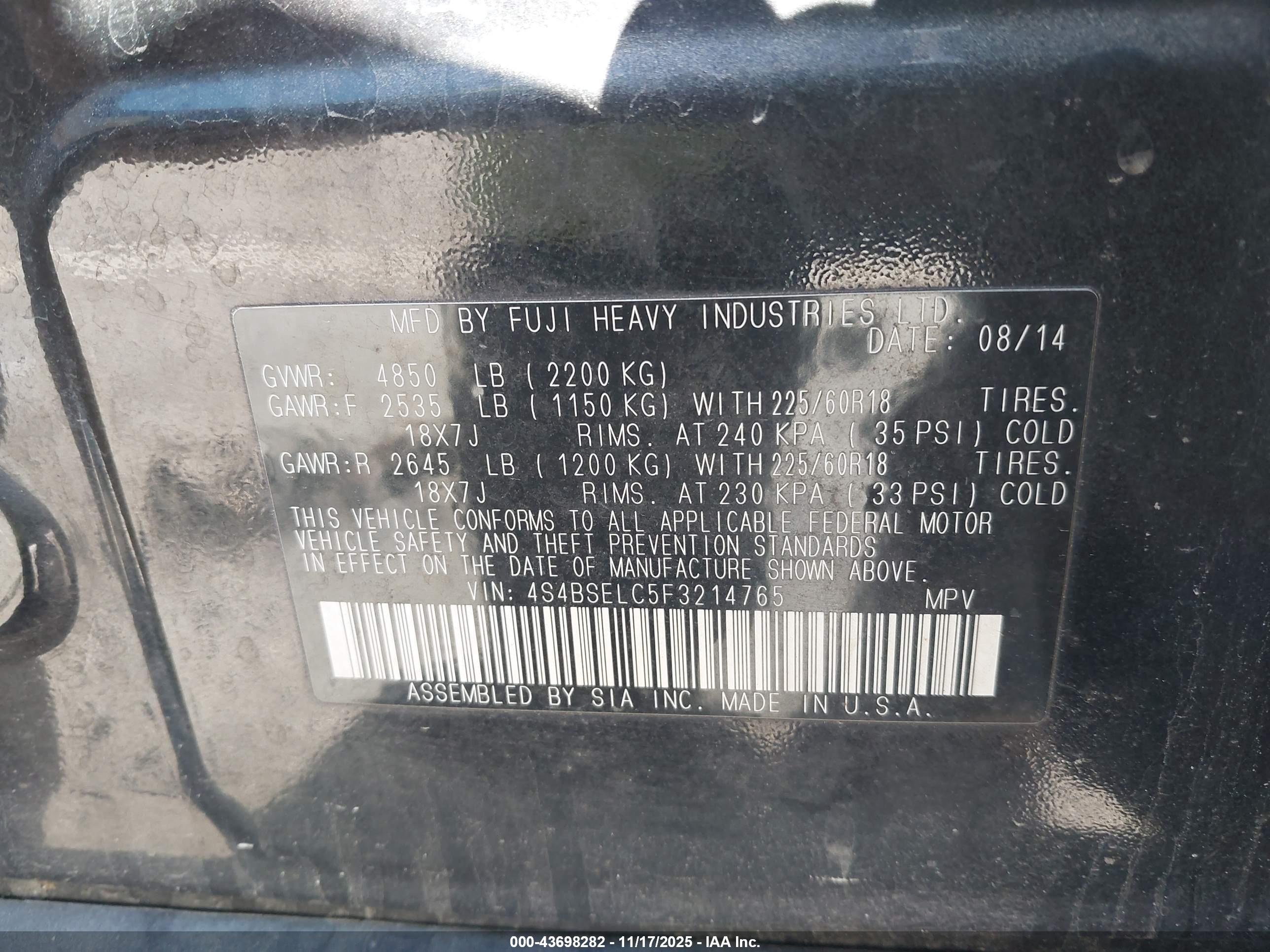 SUBARU OUTBACK image 9