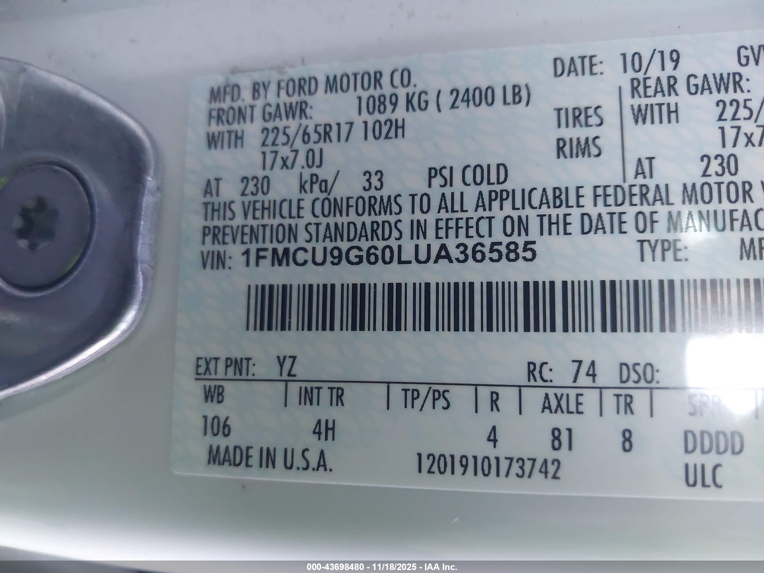 FORD ESCAPE image 9