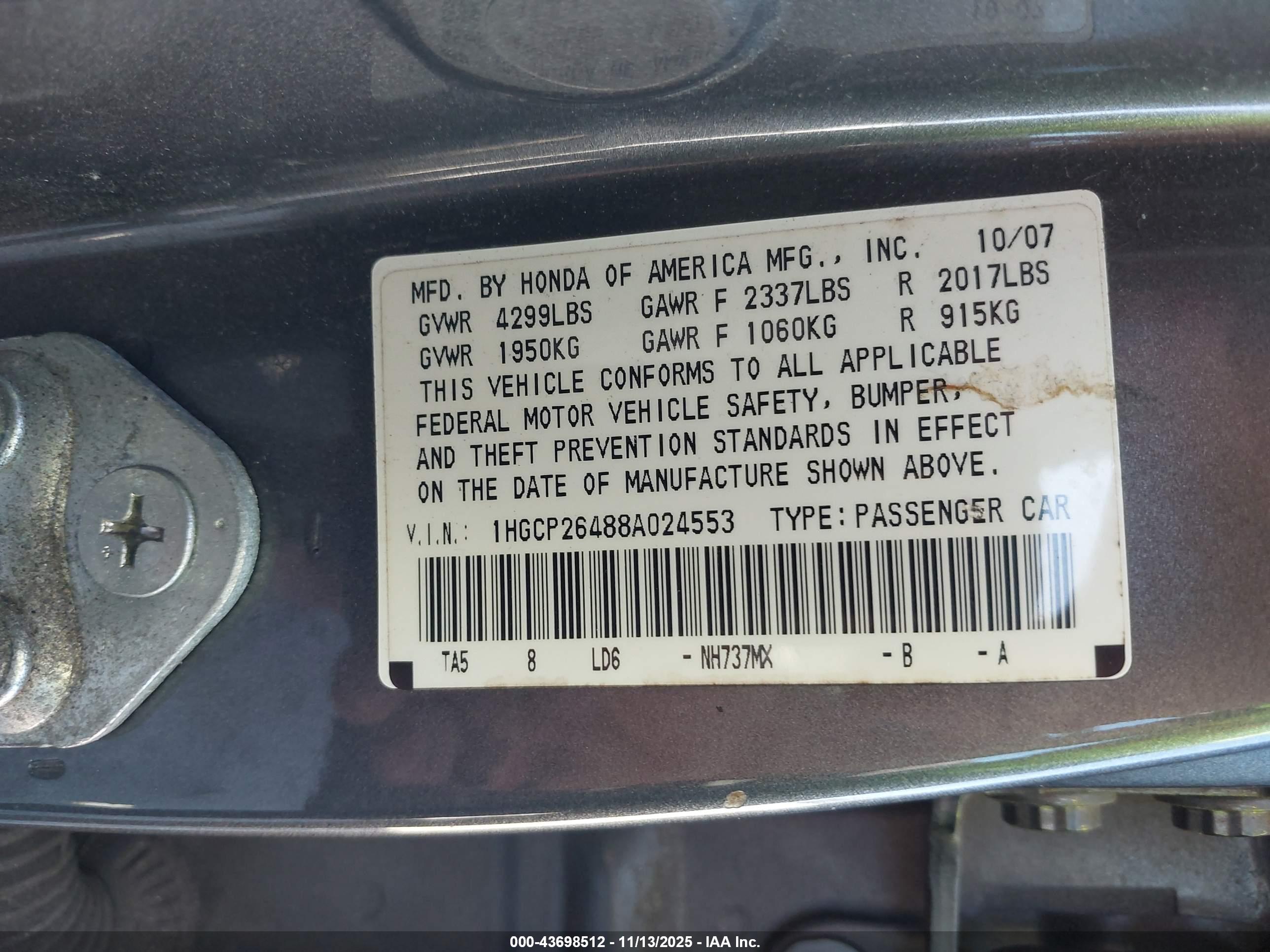 HONDA ACCORD image 9