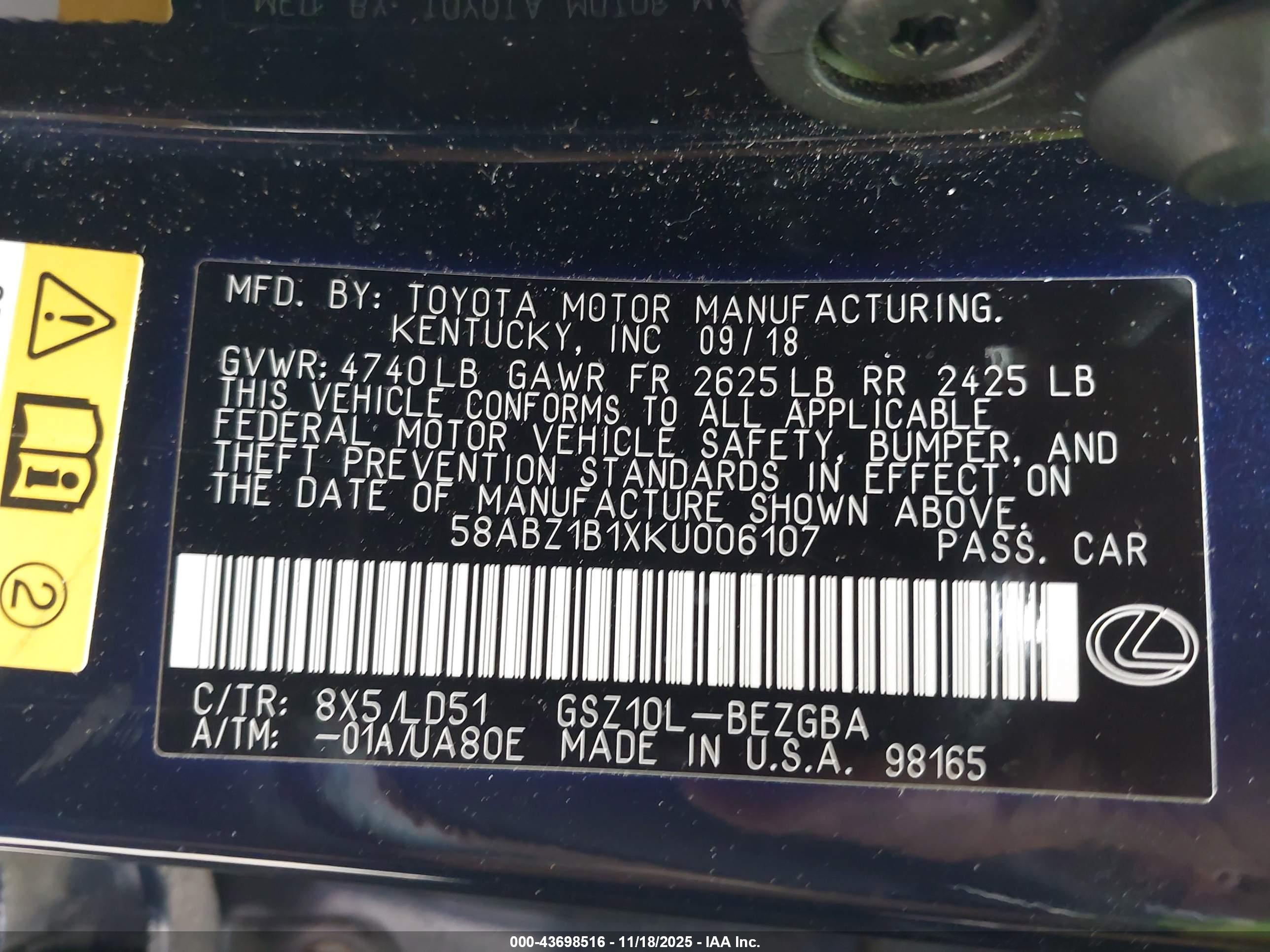 LEXUS ES image 9