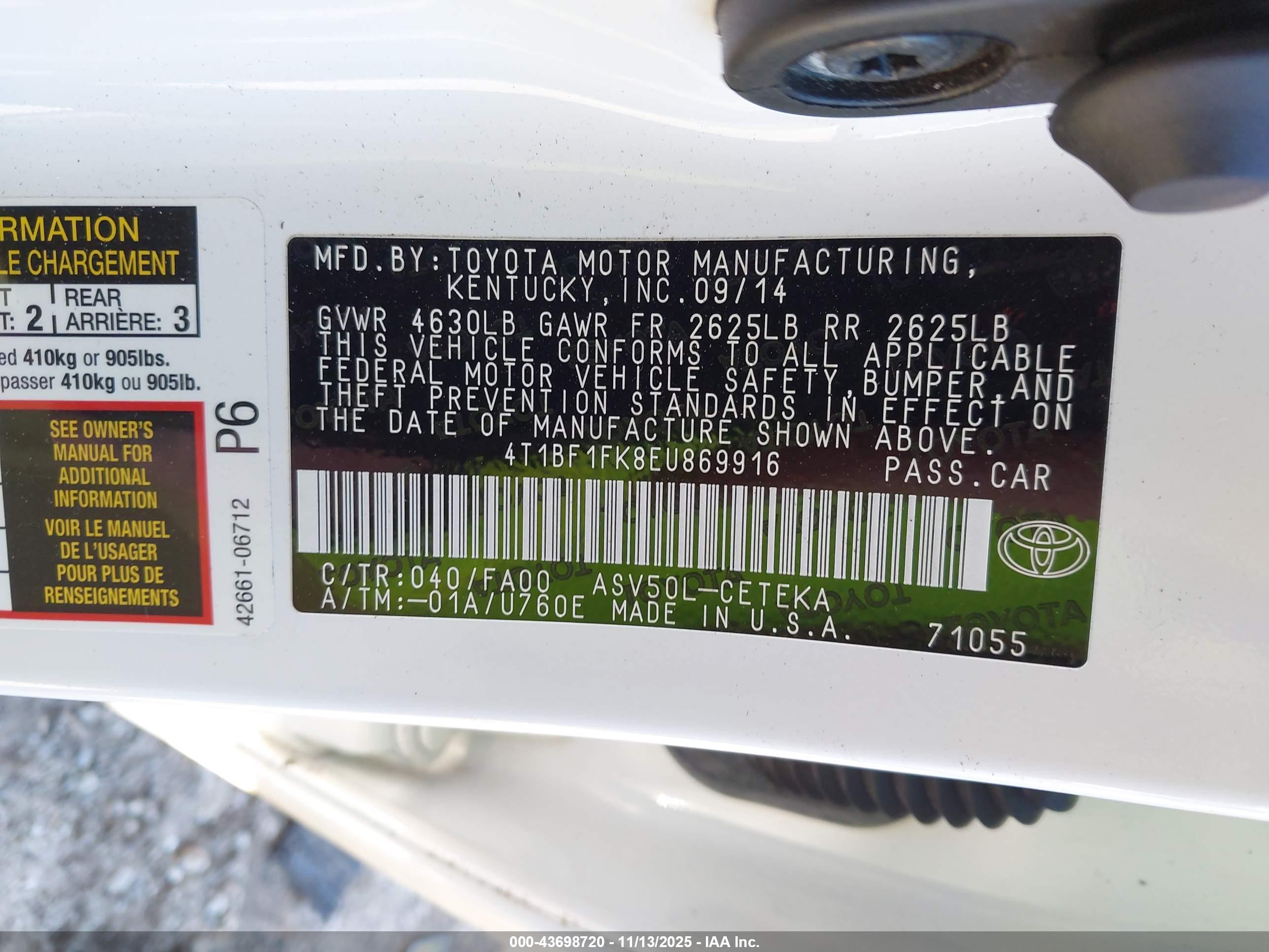 TOYOTA CAMRY image 9