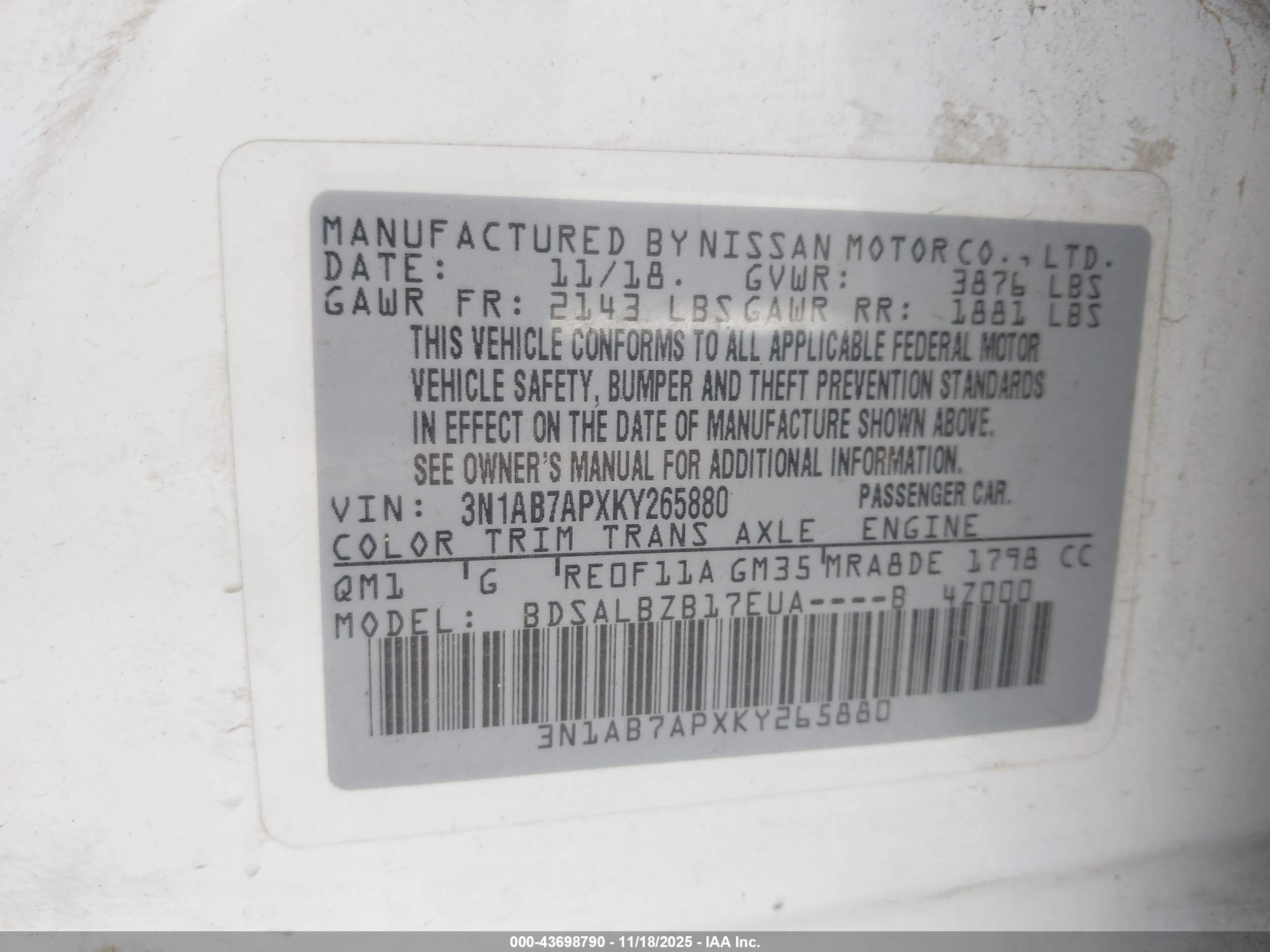 NISSAN SENTRA image 9
